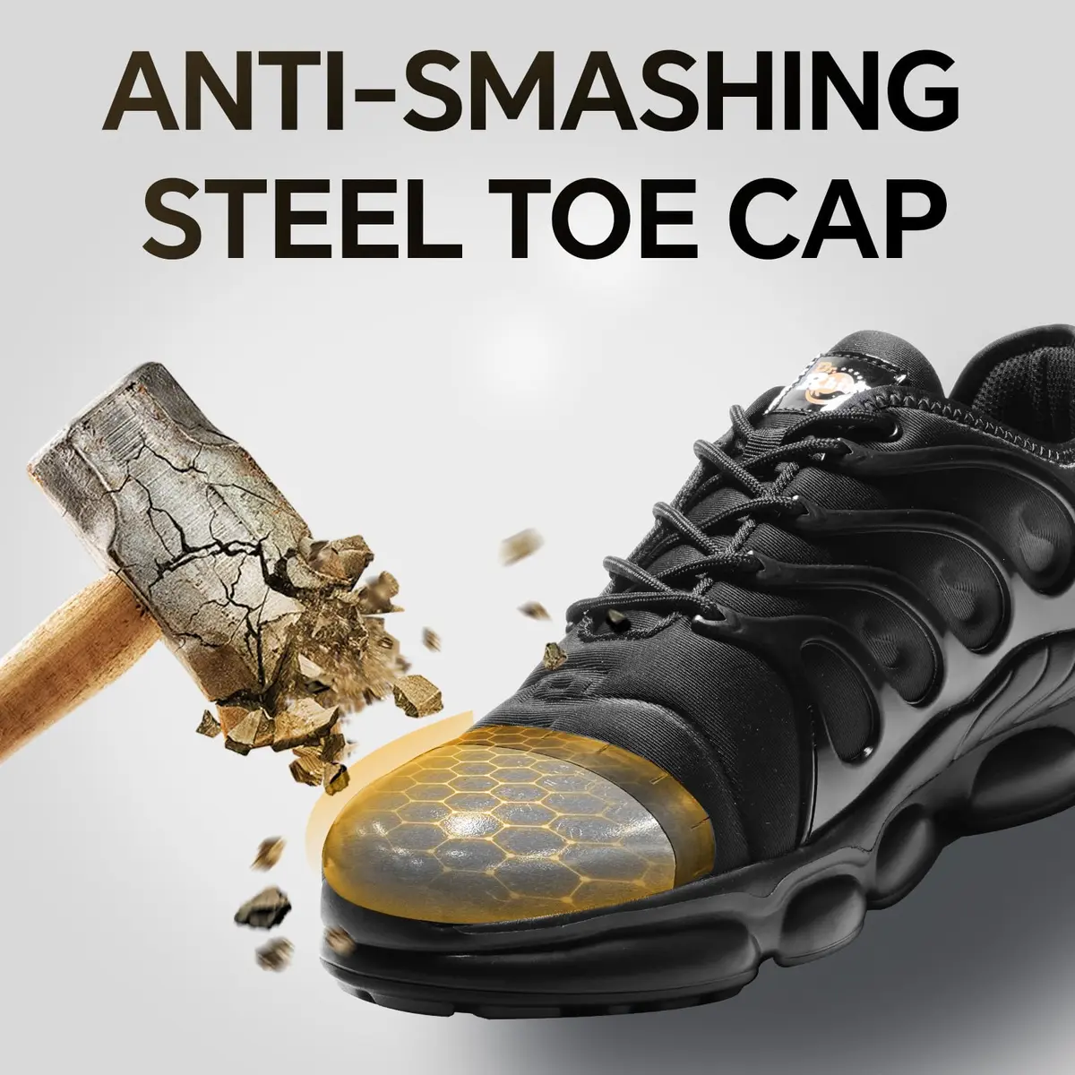 DRRHINO Steel Toe Shoes for Men Women Lightweight Safety Sneakers | ASTM F2413-18 Steel Cap, Slip-Resistant - view 2