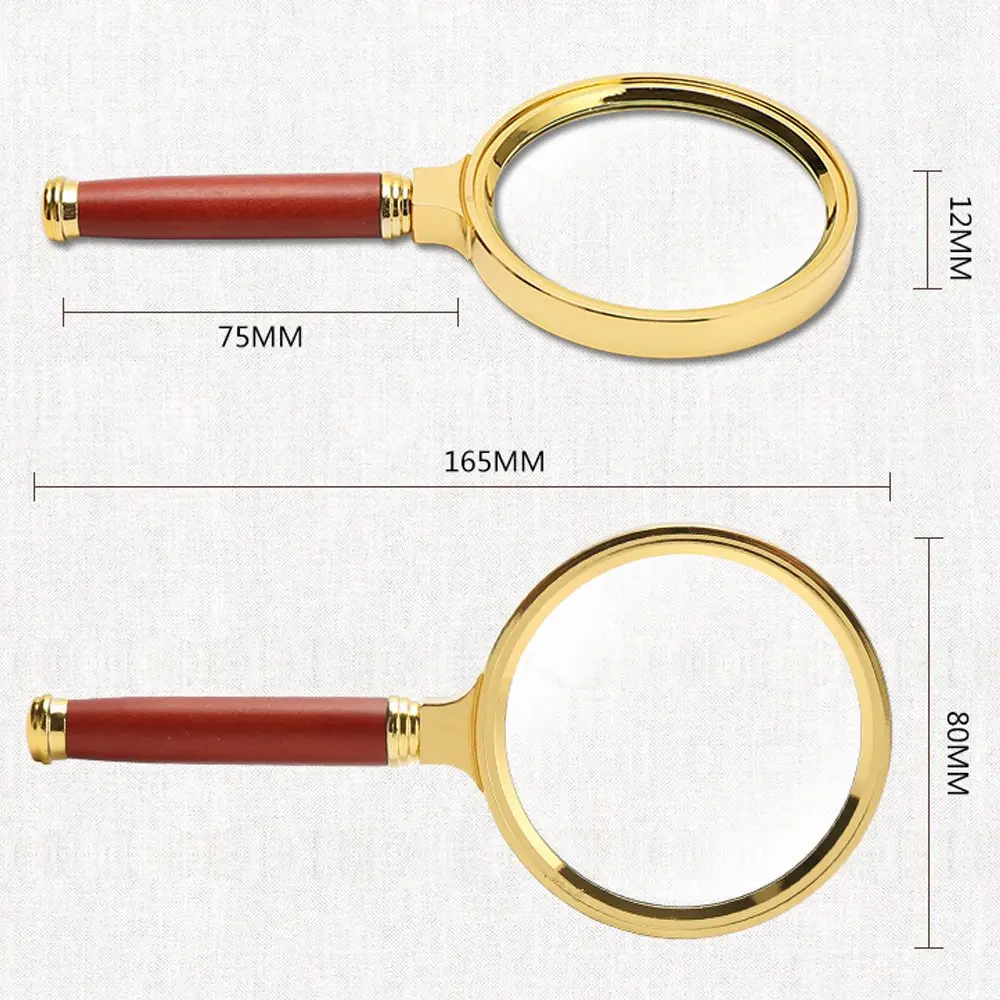 COCOMK Handheld Magnifying Glass 6X Magnification, Red 6x (10 Pcs) | Pack of 10 for Reading & Crafting - view 2