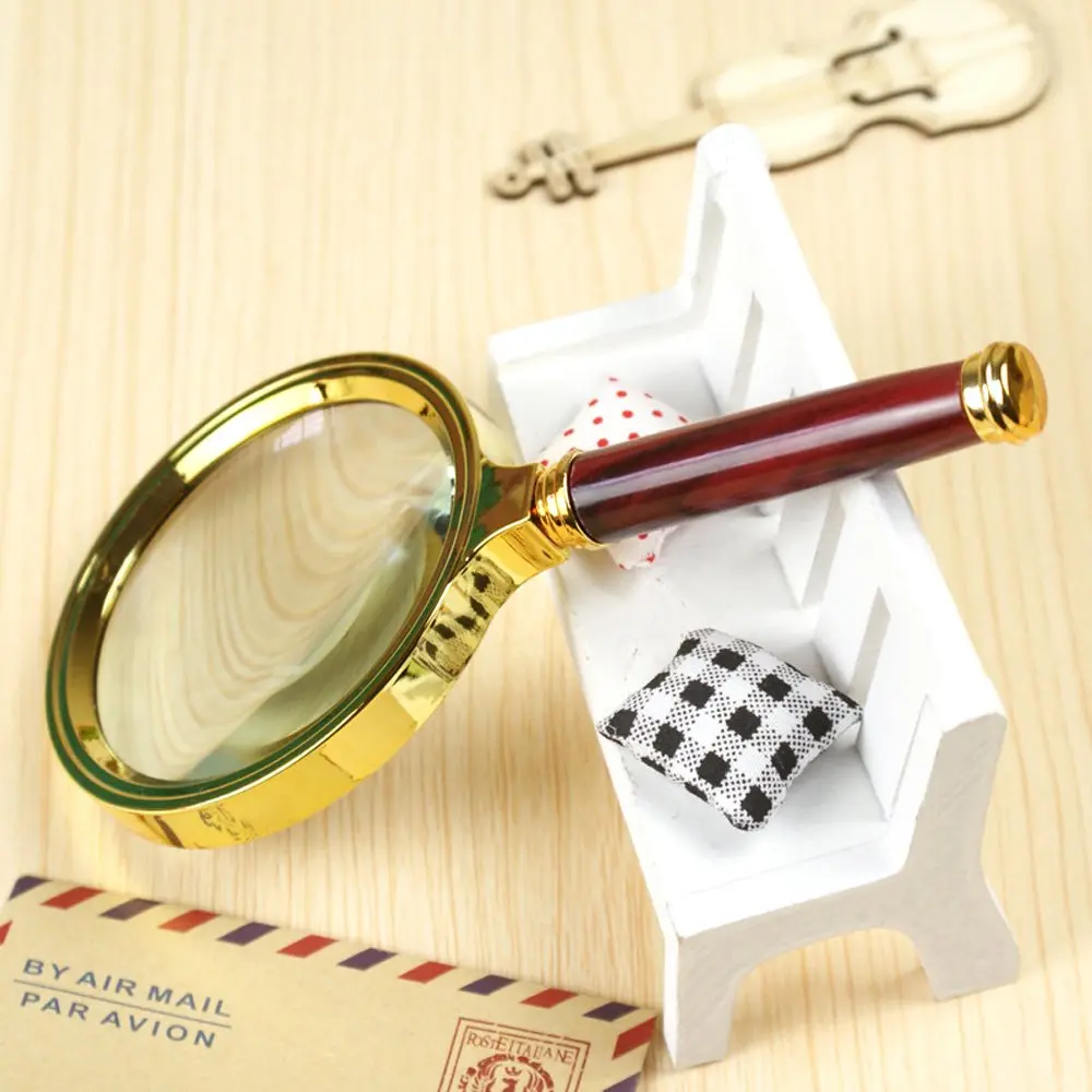 COCOMK Handheld Magnifying Glass 6X Magnification, Red 6x (10 Pcs) | Pack of 10 for Reading & Crafting - view 3