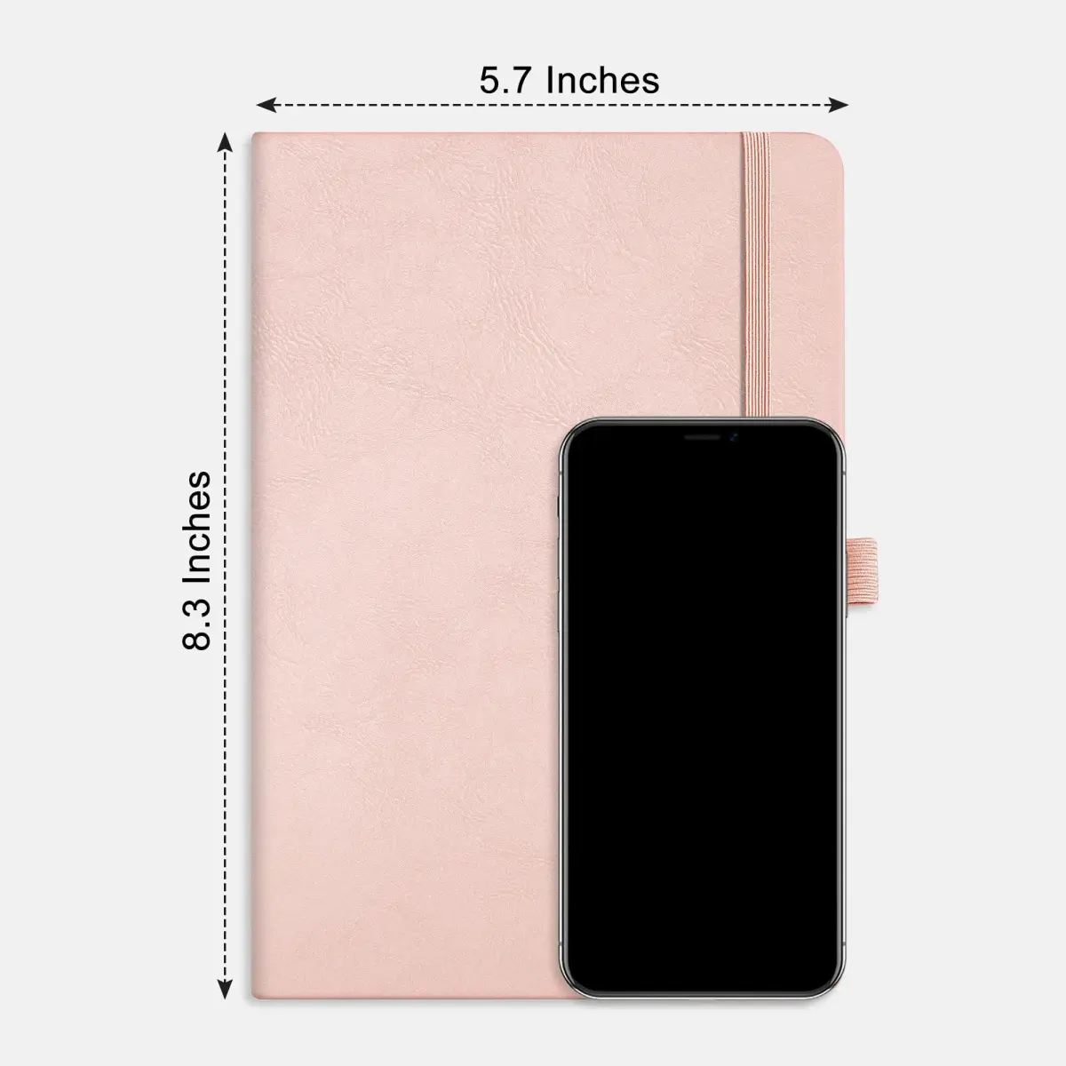 RETTACY Graph Grid Paper Notebook, A5 Size (5.7'' x 8.3'') 192 Pages, 5 Squares/Inch, Rose Gold Leather Hardcover, 100 GSM Thick Paper - view 8