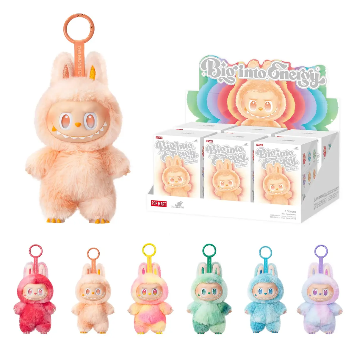 POP MART THE Monsters Big into Energy Series Vinyl Plush Pendant Blind Box Set | 6 Figures - main product image