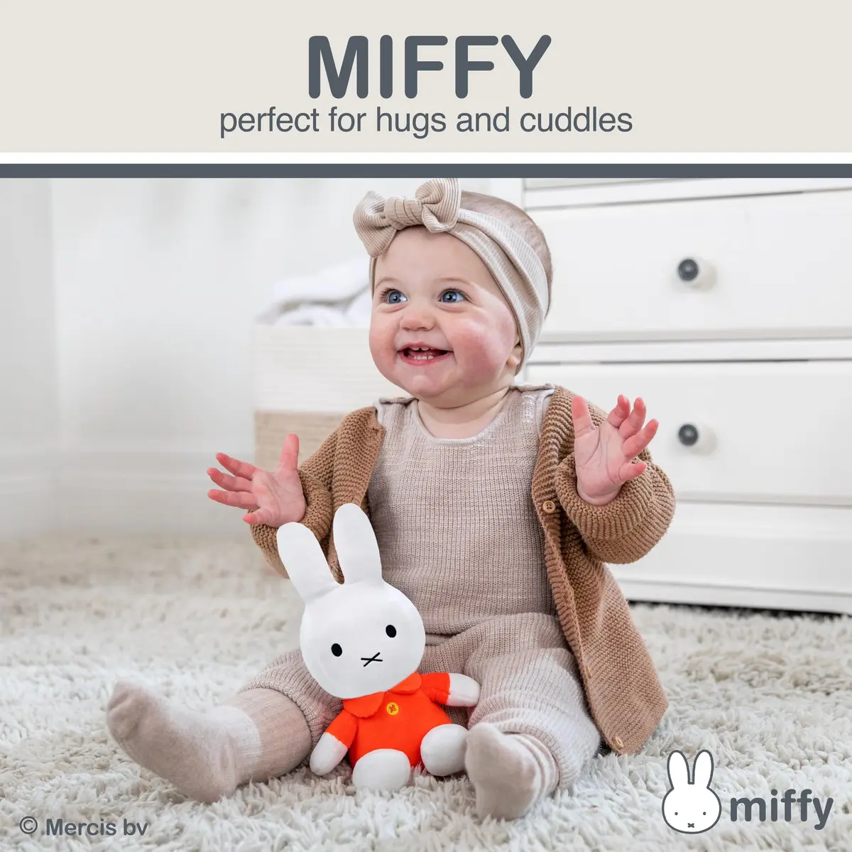 KIDS PREFERRED Miffy Plush Toy 20 cm (8 Inch) Sitting Dutch Bunny | ASTM-Tested Educational Toy - view 2