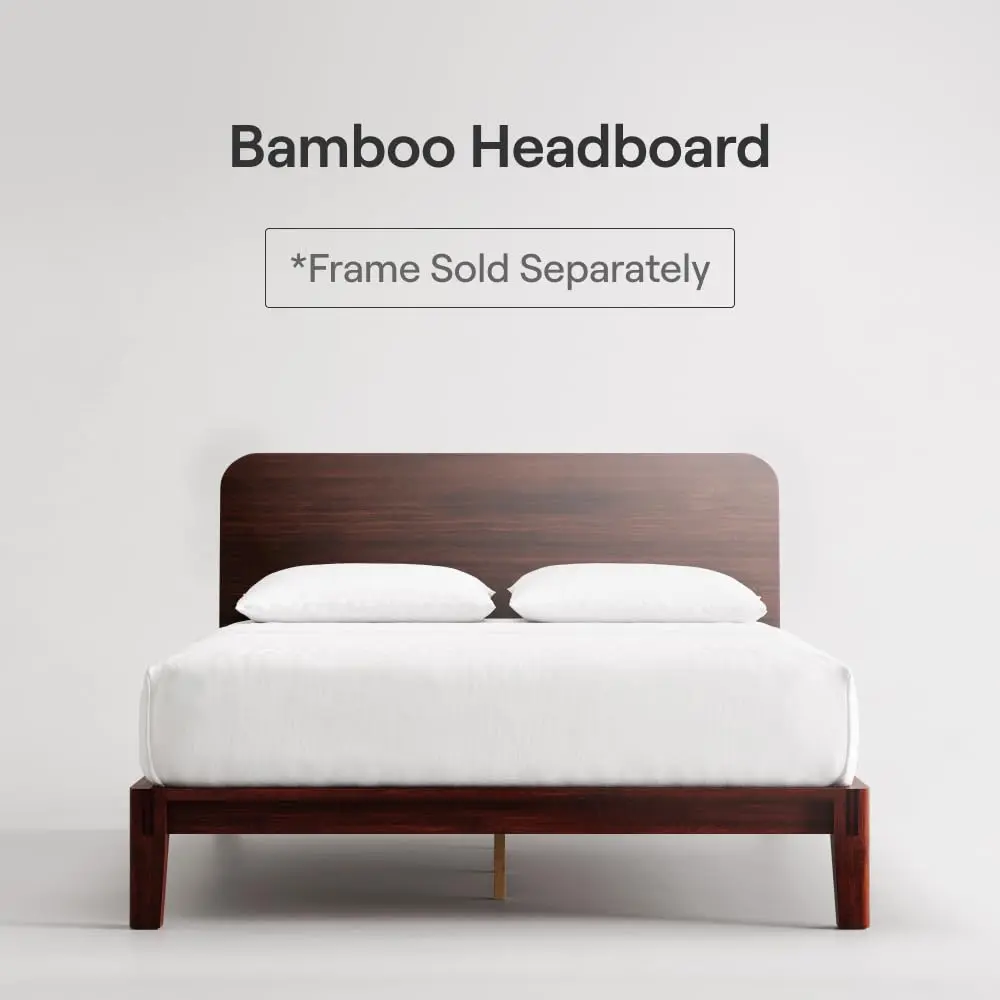 Nectar Twin XL Bamboo Headboard Walnut | Easy Tool-Free Setup & Durable - view 2
