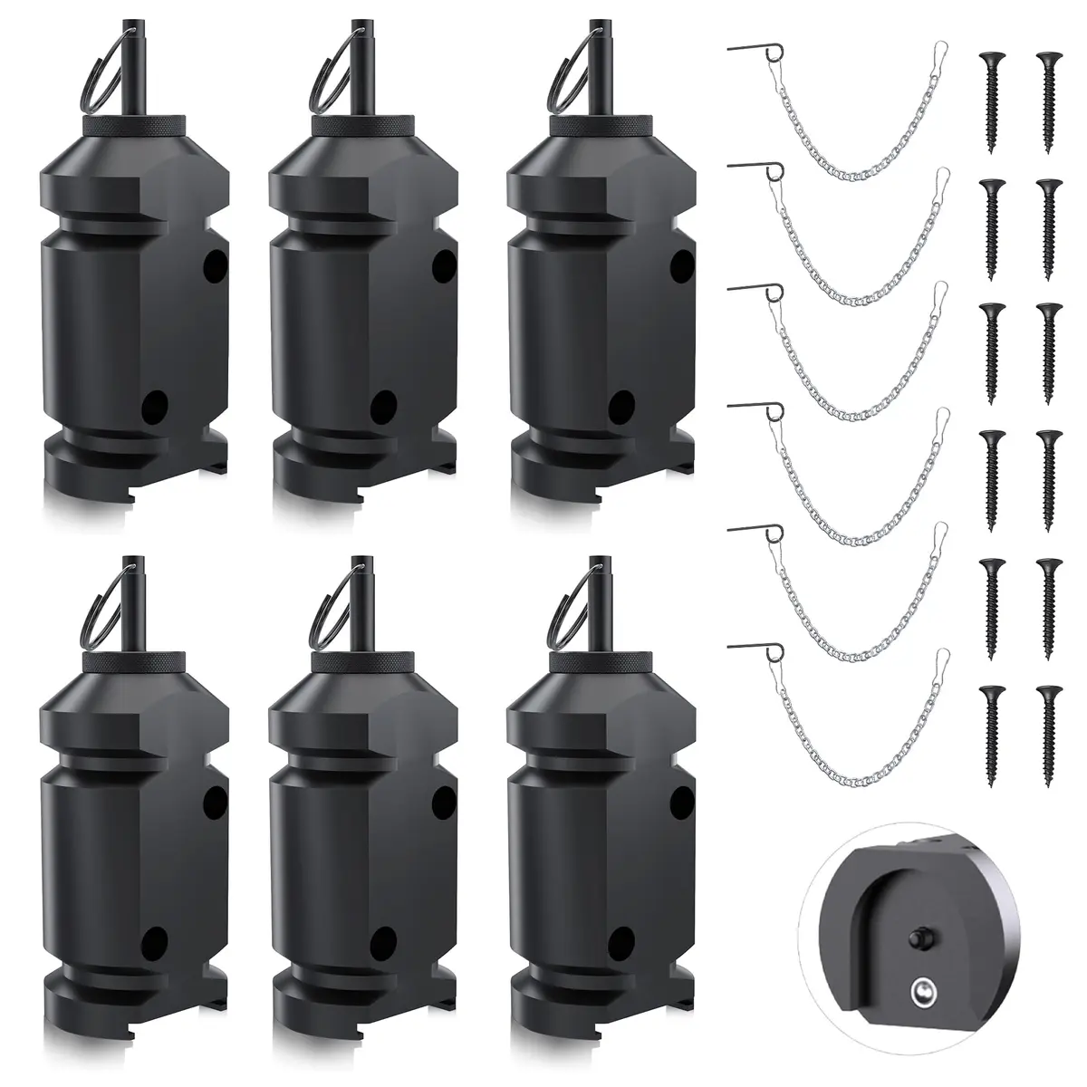 REMFLY 6 Pack 12 Gauge Perimeter Trip Alarm with Screws | Outdoor Security & Wildlife Deterrent - main product image
