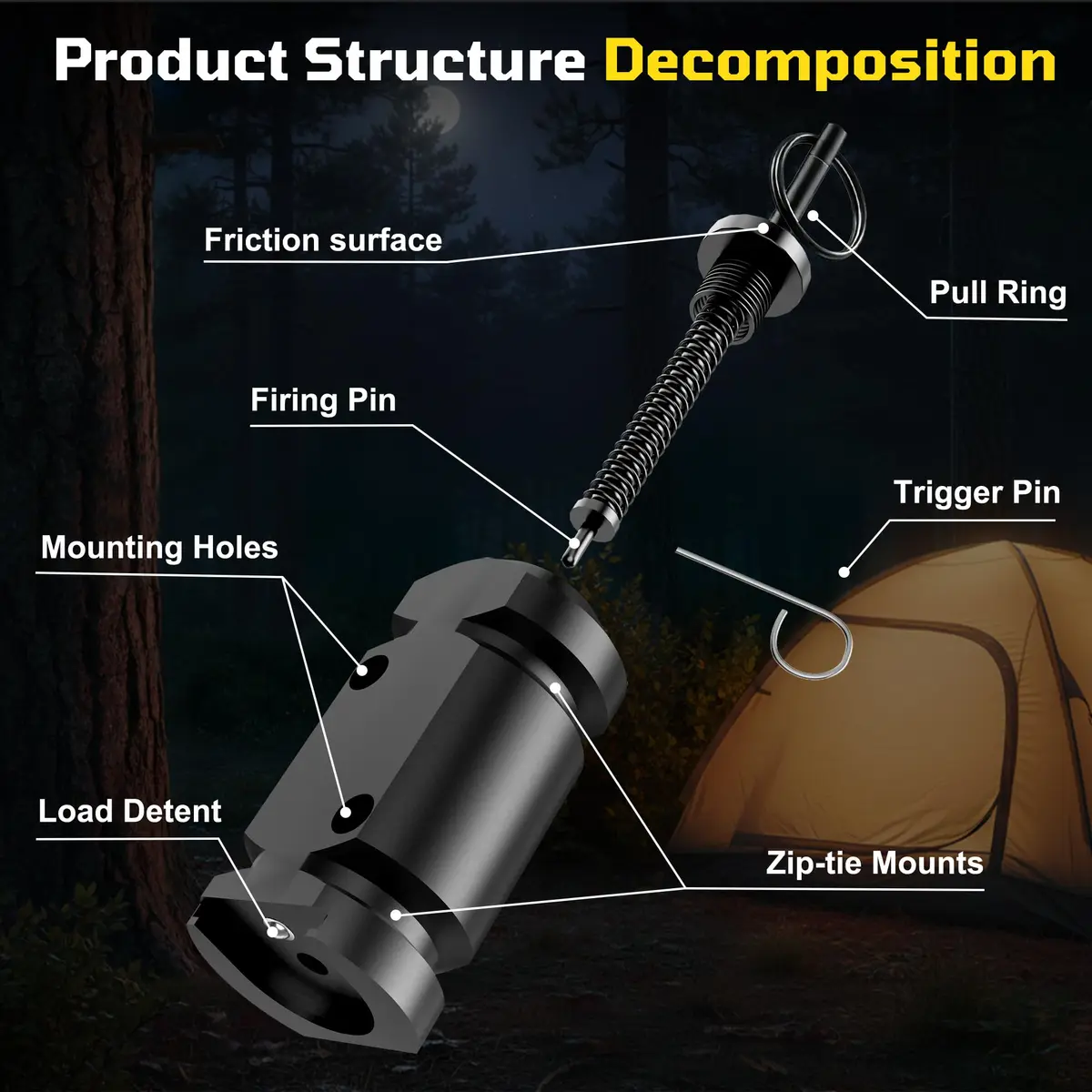 REMFLY 2 Pack 12 Gauge Perimeter Trip Alarm with Screws | Outdoor Security & Wildlife Deterrent - view 5