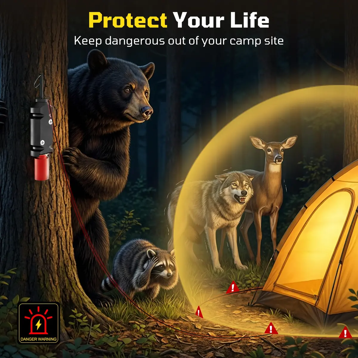 REMFLY 2 Pack 12 Gauge Perimeter Trip Alarm with Screws | Outdoor Security & Wildlife Deterrent - view 2
