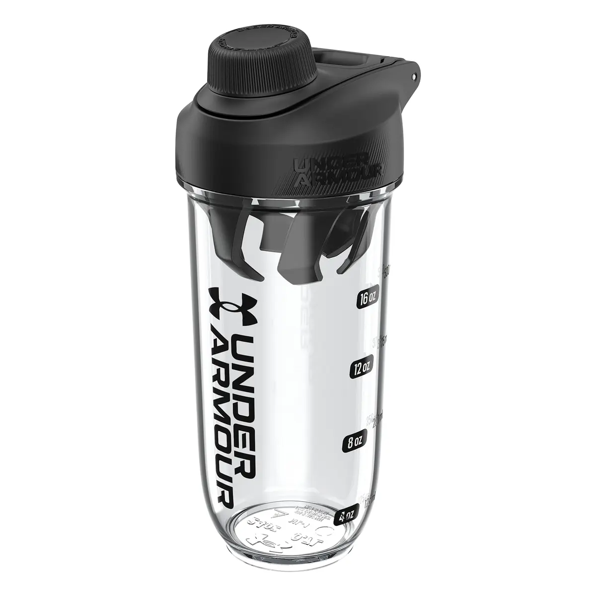 Under Armour 24oz Clarity Shaker Bottle Clear/Black | Leak-Resistant, Recycled Material, Easy to Clean - main product image