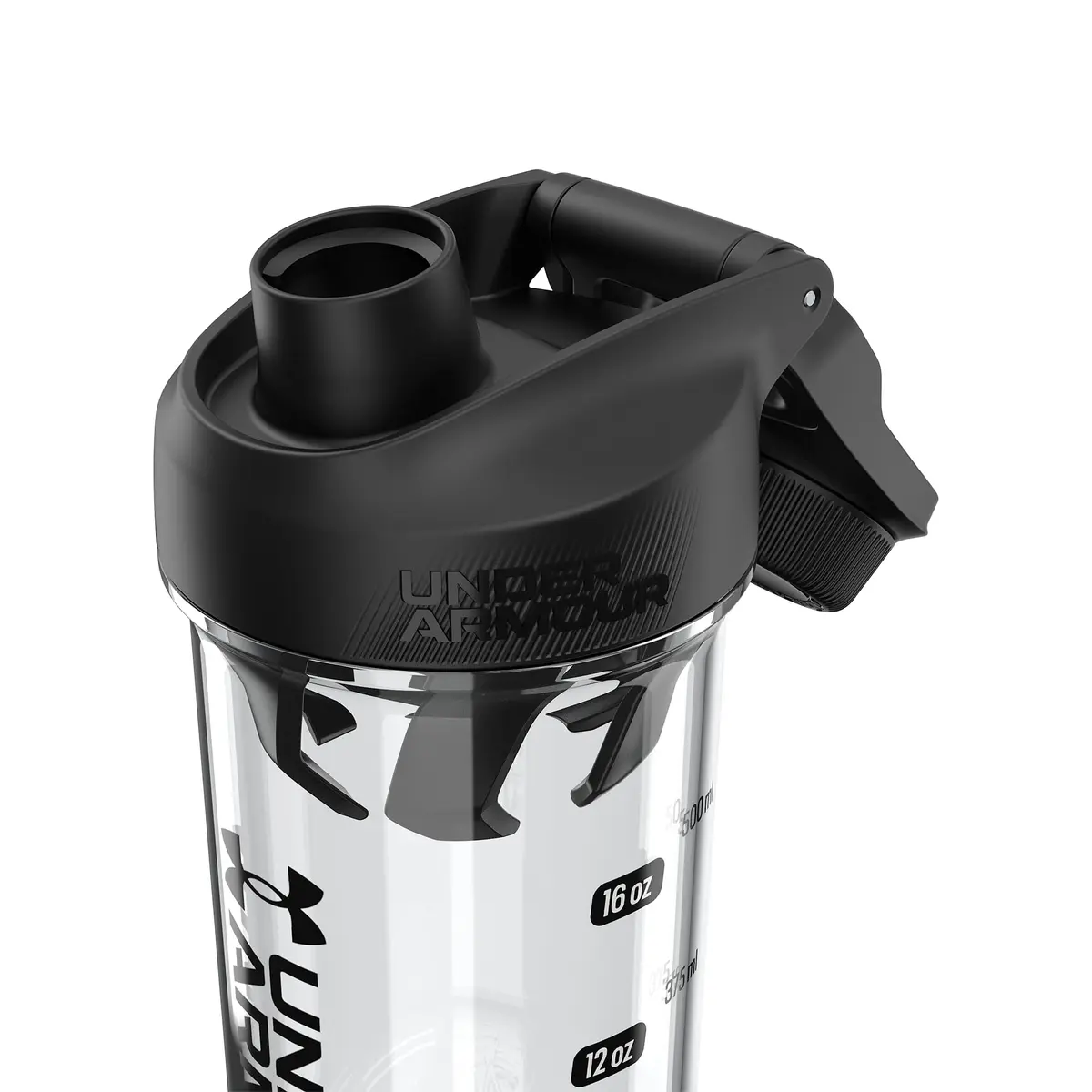 Under Armour 24oz Clarity Shaker Bottle Clear/Black | Leak-Resistant, Recycled Material, Easy to Clean - view 2