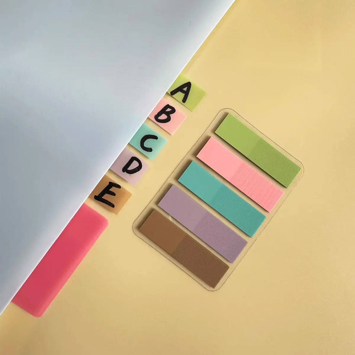 ELII 500 PCS Sticky Tabs 2 Inch Index Tabs, Page Markers File Tabs | 10 Pastel Colors, 2 Sizes - view 5