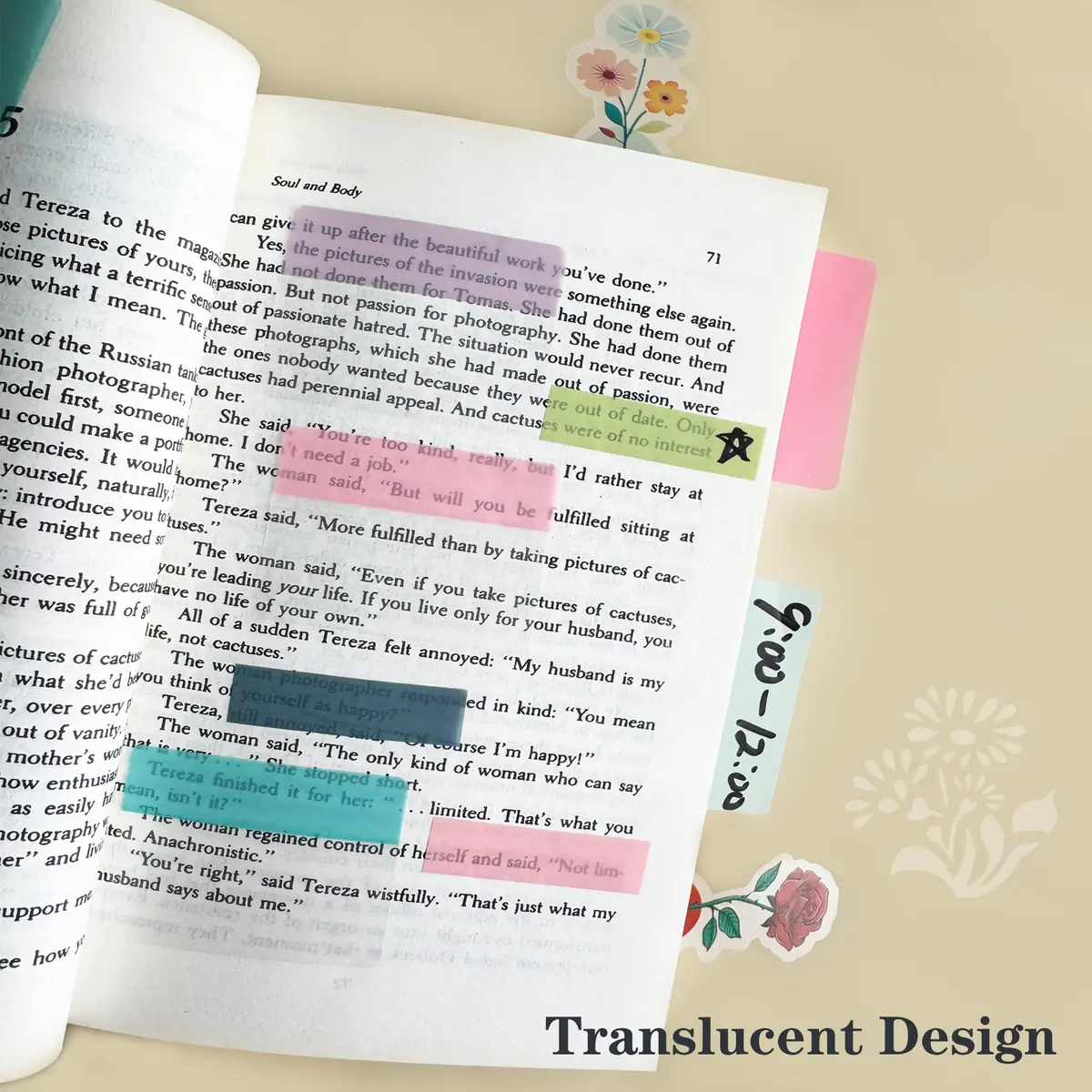 ELII 500 PCS Sticky Tabs 2 Inch Index Tabs, Page Markers File Tabs | 10 Pastel Colors, 2 Sizes - view 6