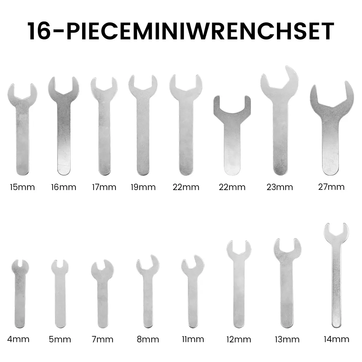 Biqing Ultra Thin Wrench Set Metric 2mm | Slim Open-End Wrenches for Tight Spaces - view 2
