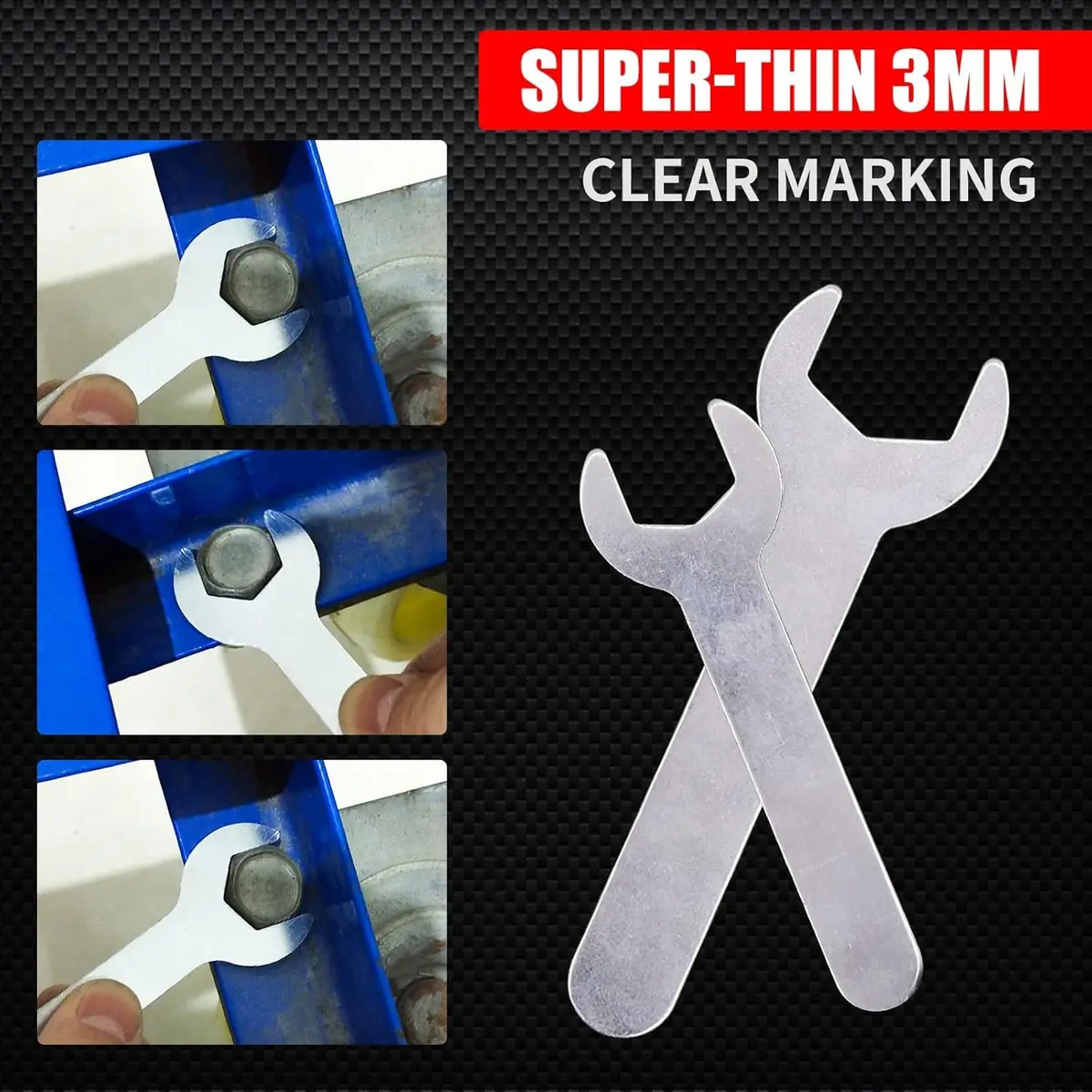Biqing Ultra Thin Wrench Set Metric 2mm | Slim Open-End Wrenches for Tight Spaces - view 3