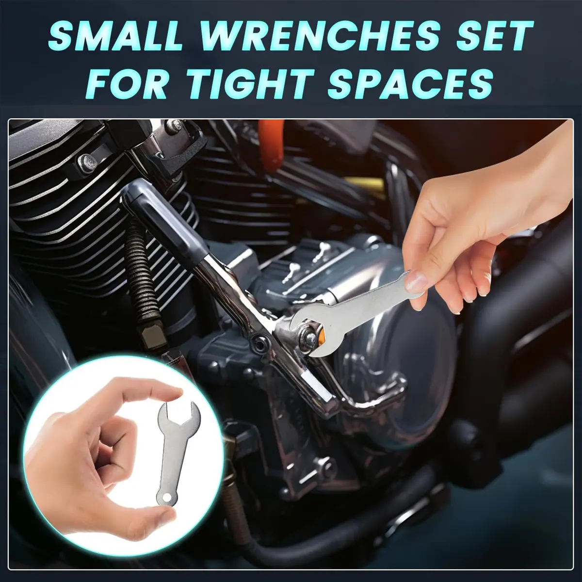 Biqing Flat Wrenches Set Thin,2mm Slim Wrench Metric 6-23mm | Ultra Slim for Tight Spaces - view 4
