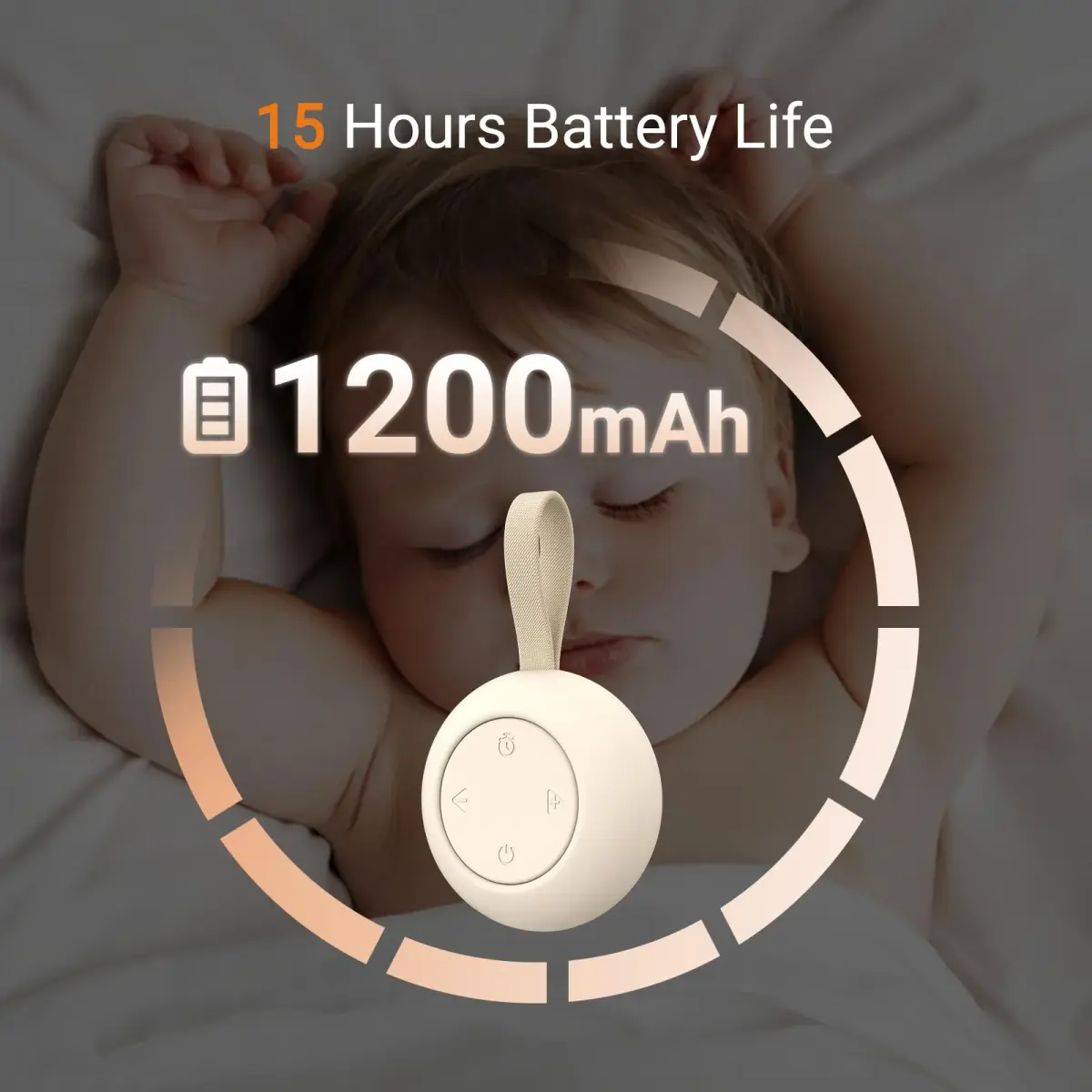 jaroco Portable Baby Sound Machine Putty | 120 mAh (0.118 kg) USB-C Rechargeable - view 3