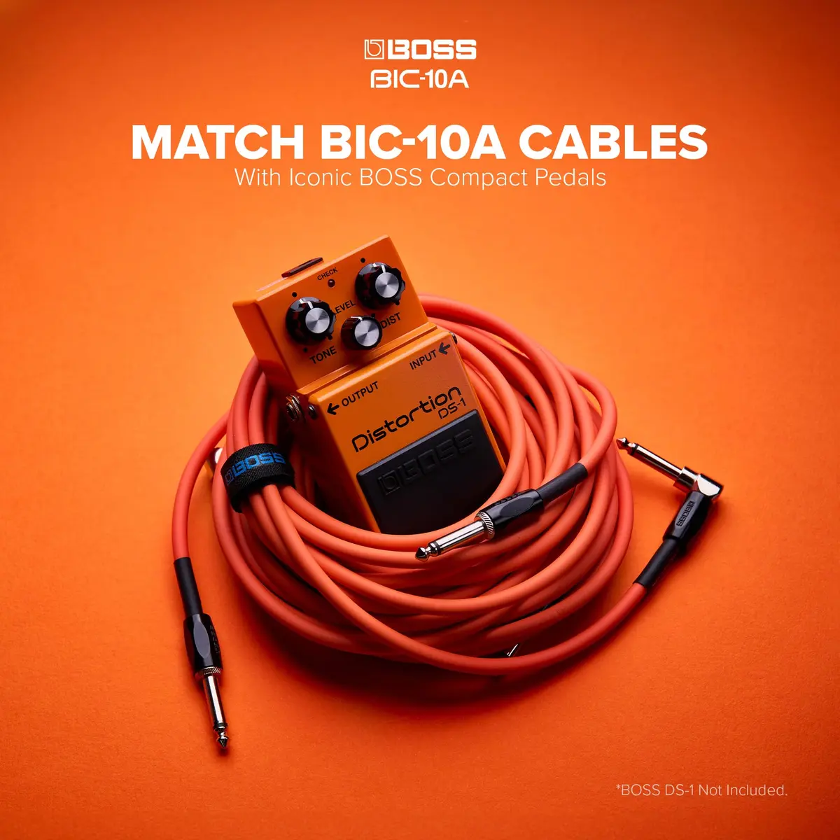 BOSS BIC-10A Series Instrument Cable 10ft/3m | Vibrant, Durable, Quiet Operation - view 2