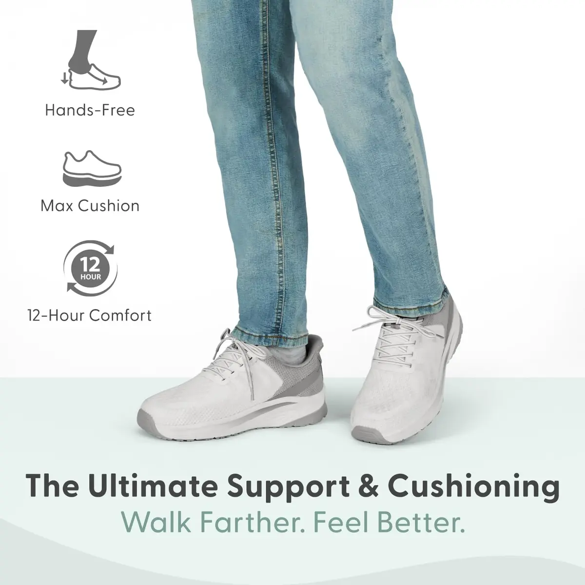 Orthofeet Men's Orthopedic Tilos Water-Repellent Walking Sneaker, Size 9.5 | Full Support & Comfort - view 2