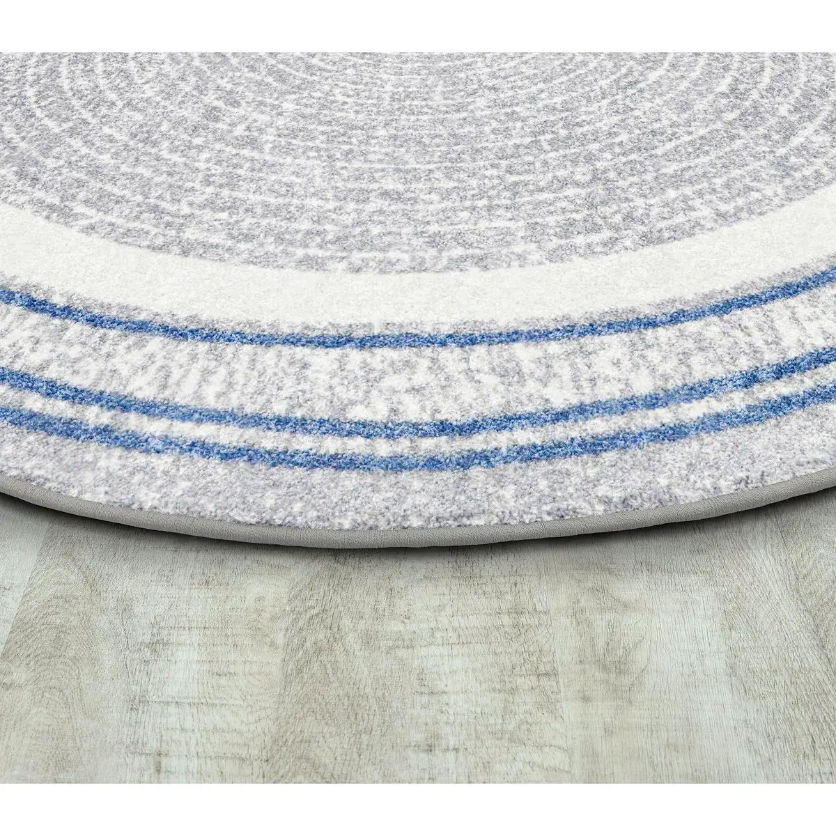 Joy Carpets Cozy Corner 3'10" x 5'4" Oval Area Rug in Light Blue | Child-Friendly Classroom & Playroom Decor - view 2