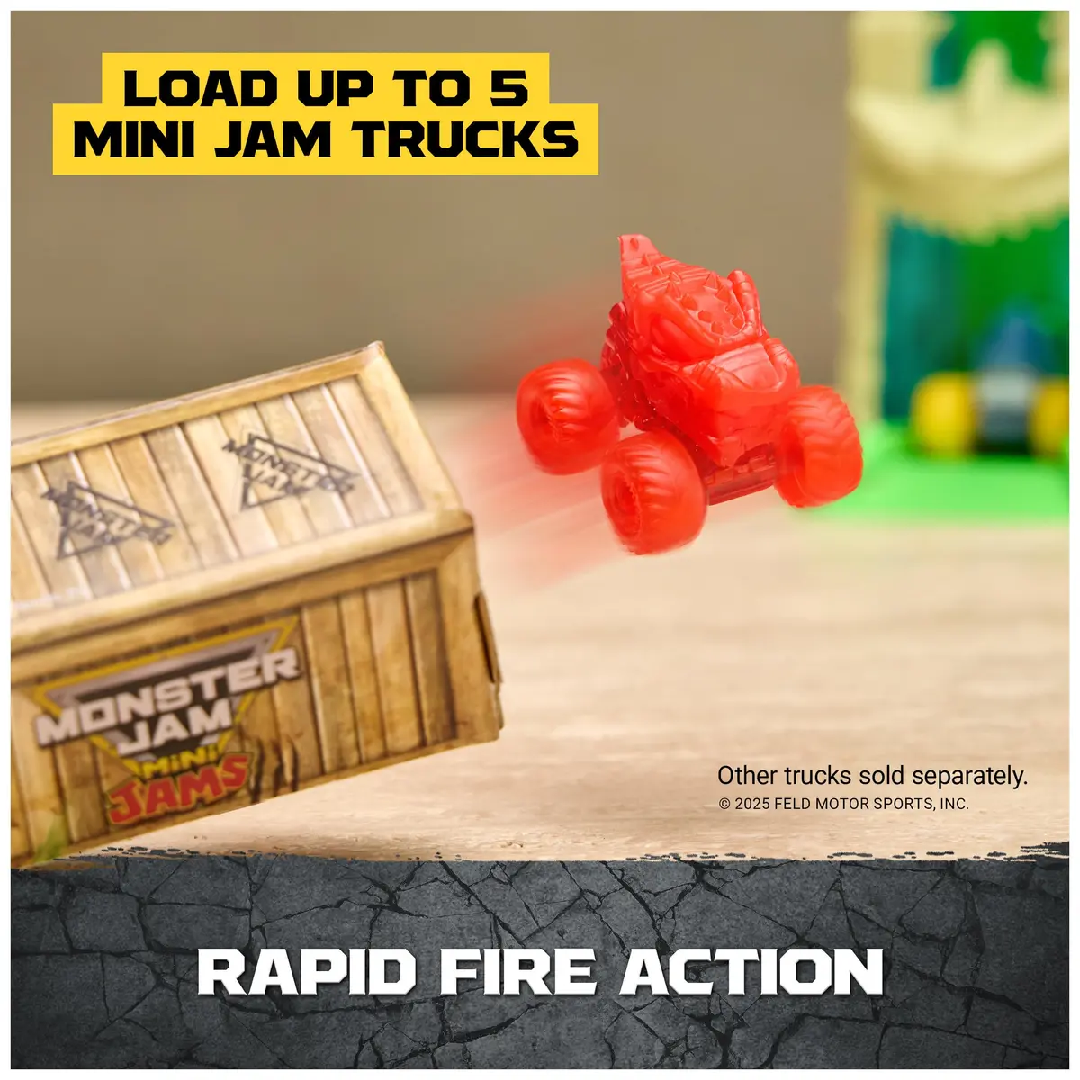 Monster Jam Mini Jams Megalodon Jungle Blaster Launcher Playset | Rapid Fire Toy Set for Kids - view 5
