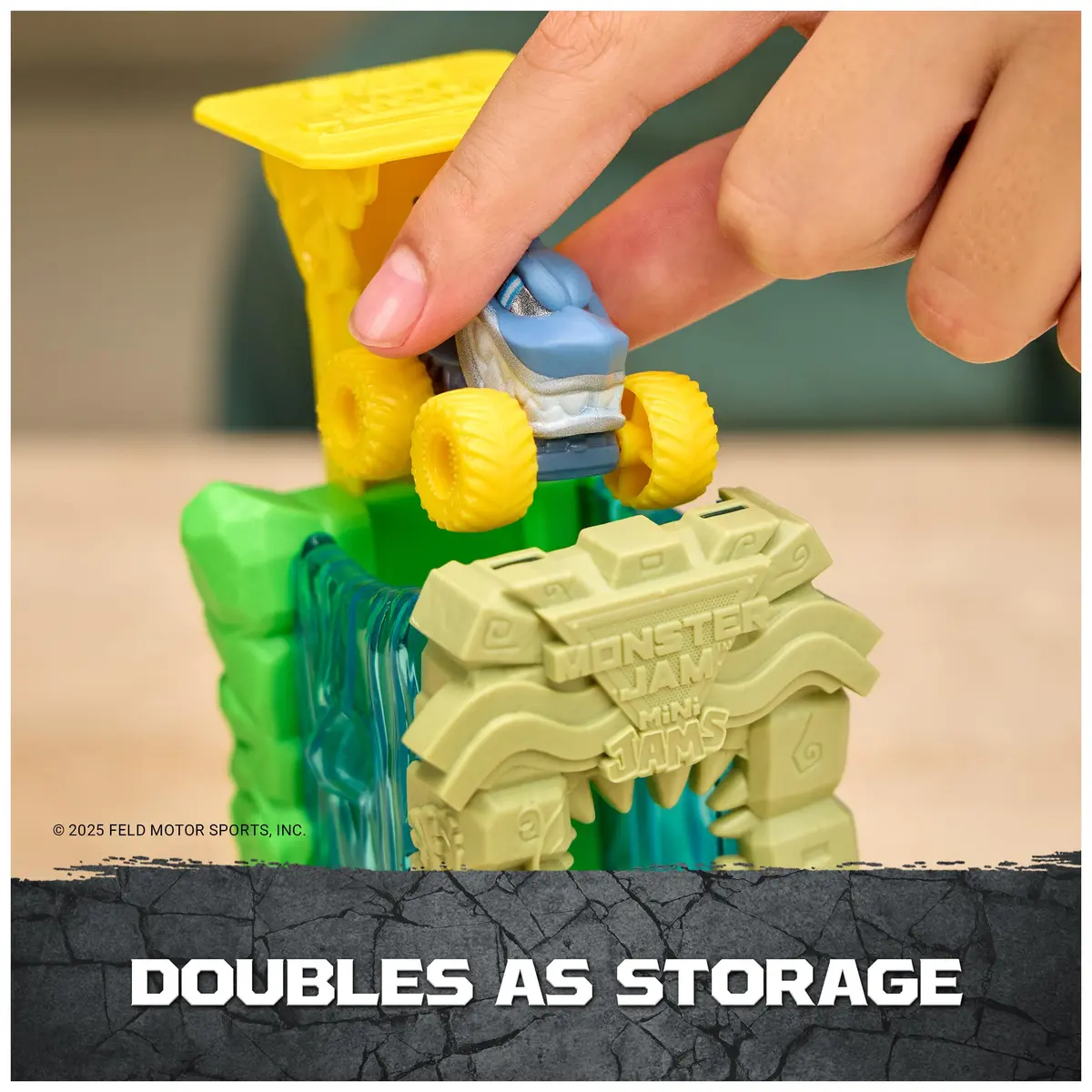 Monster Jam Mini Jams Megalodon Jungle Blaster Launcher Playset | Rapid Fire Toy Set for Kids - view 6