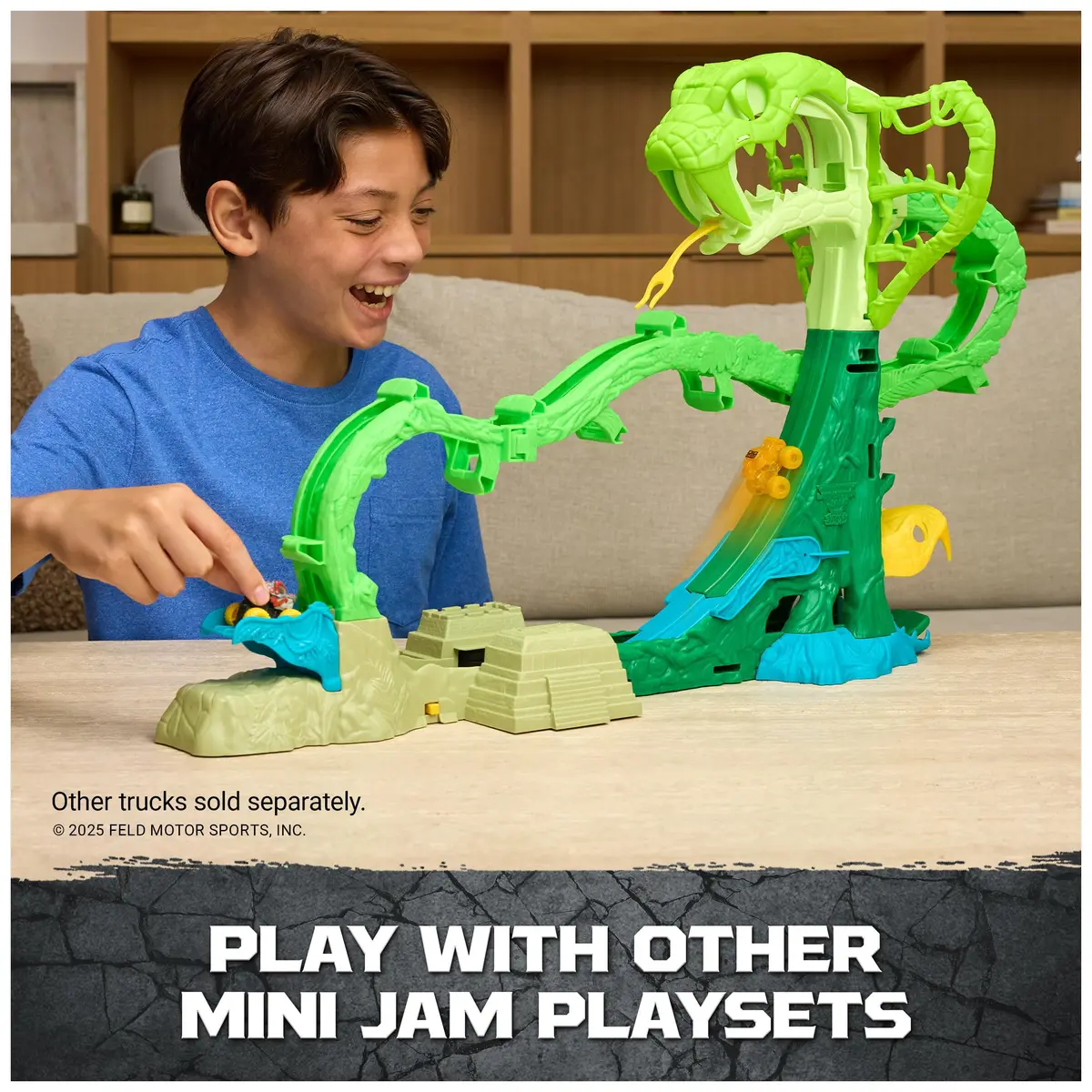Monster Jam Mini Jams Megalodon Jungle Blaster Launcher Playset | Rapid Fire Toy Set for Kids - view 8
