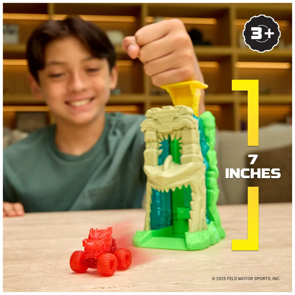 Monster Jam Mini Jams Megalodon Jungle Blaster Launcher Playset | Rapid Fire Toy Set for Kids - view 2