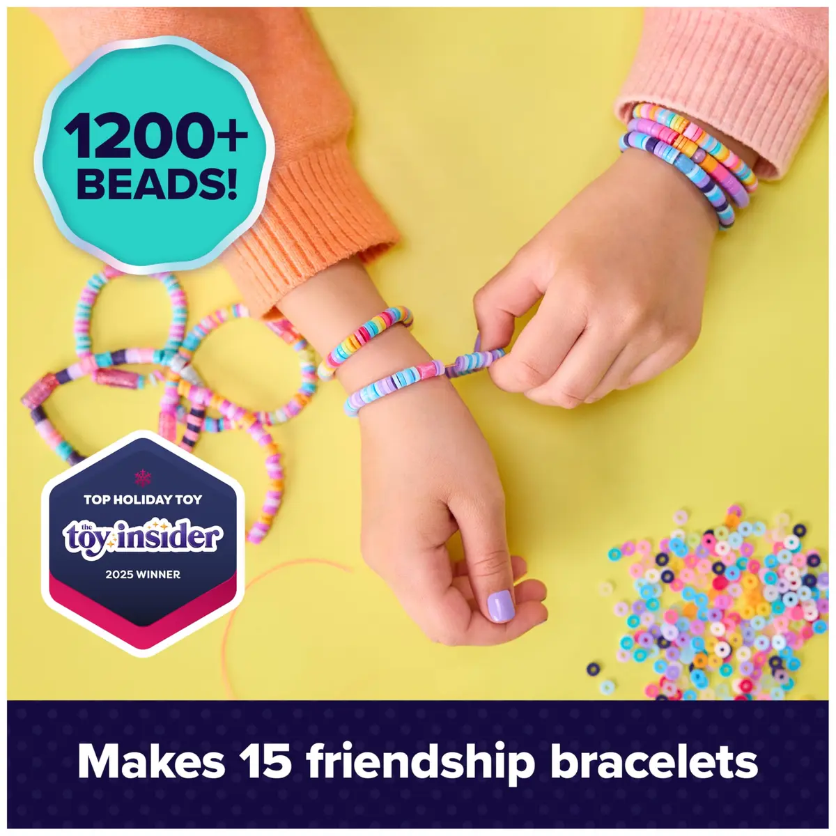 Cool Maker Stack'd Heishi Studio Bracelet Making Kit | Ages 7+ | 1220 Beads & 15 Bracelets - view 3