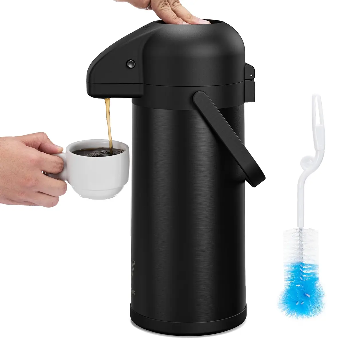 VONDIOR Coffee Carafe for Keeping Hot - Black 102 OZ | Insulated Stainless Steel Beverage Dispenser - main product image