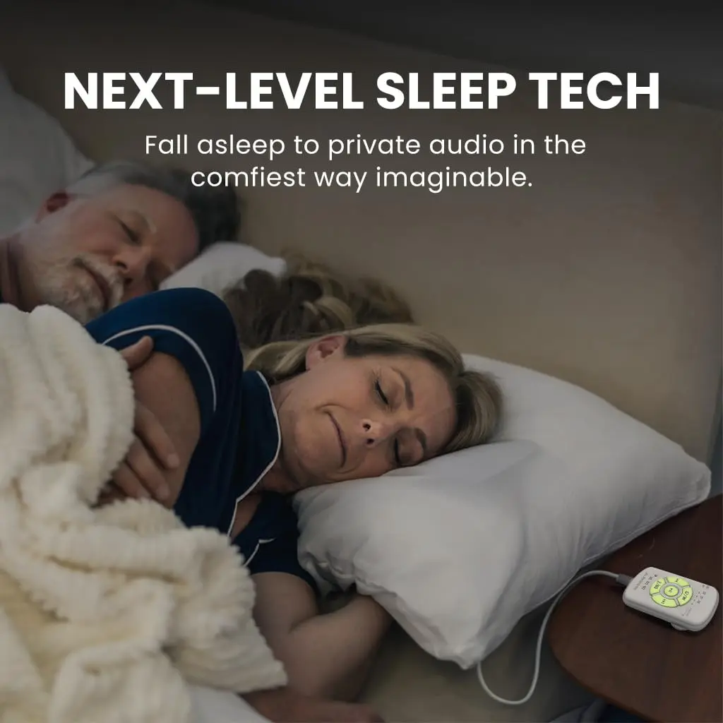 Avantree Slumber 2 Bluetooth Pillow Speaker for Side Sleepers | 4 Ultra-Flat Speakers, White Noise, Remote Control & Sleep Timer, Soft Design for Sleeping, Podcasts & Audiobooks, Gray - view 2