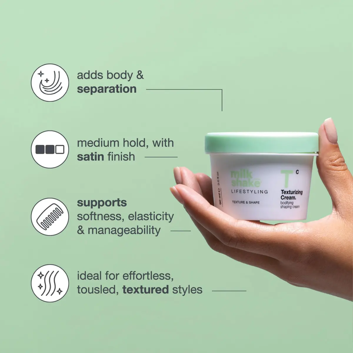 milk_shake Texturizing Cream | Bodifying Shaping Cream, 3.04 Fl Oz | Adds Body & Flexibility - view 3