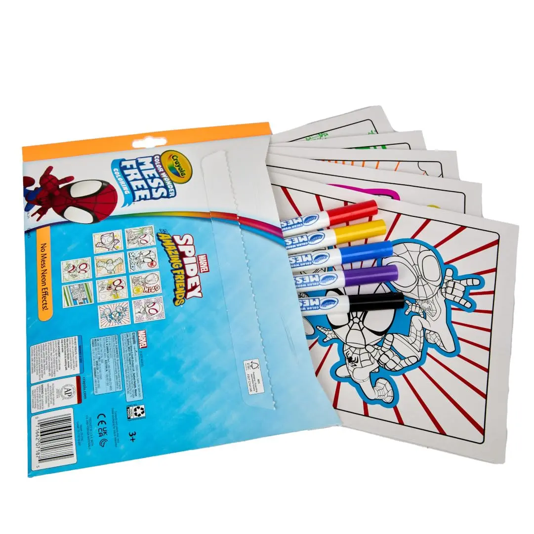 Crayola Color Wonder Spidey and His Amazing Friends Neon Coloring Kit, 15 Pieces | Mess-Free Art Supplies for Toddlers - view 6