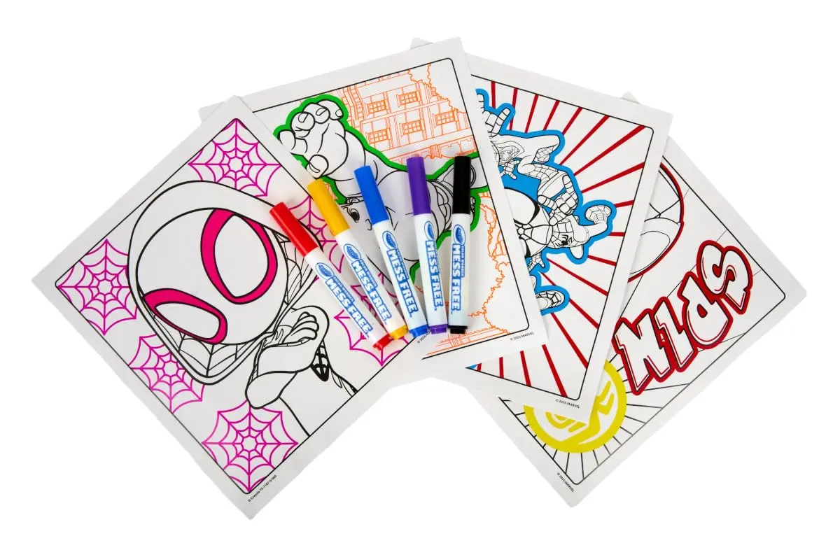 Crayola Color Wonder Spidey and His Amazing Friends Neon Coloring Kit, 15 Pieces | Mess-Free Art Supplies for Toddlers - view 3