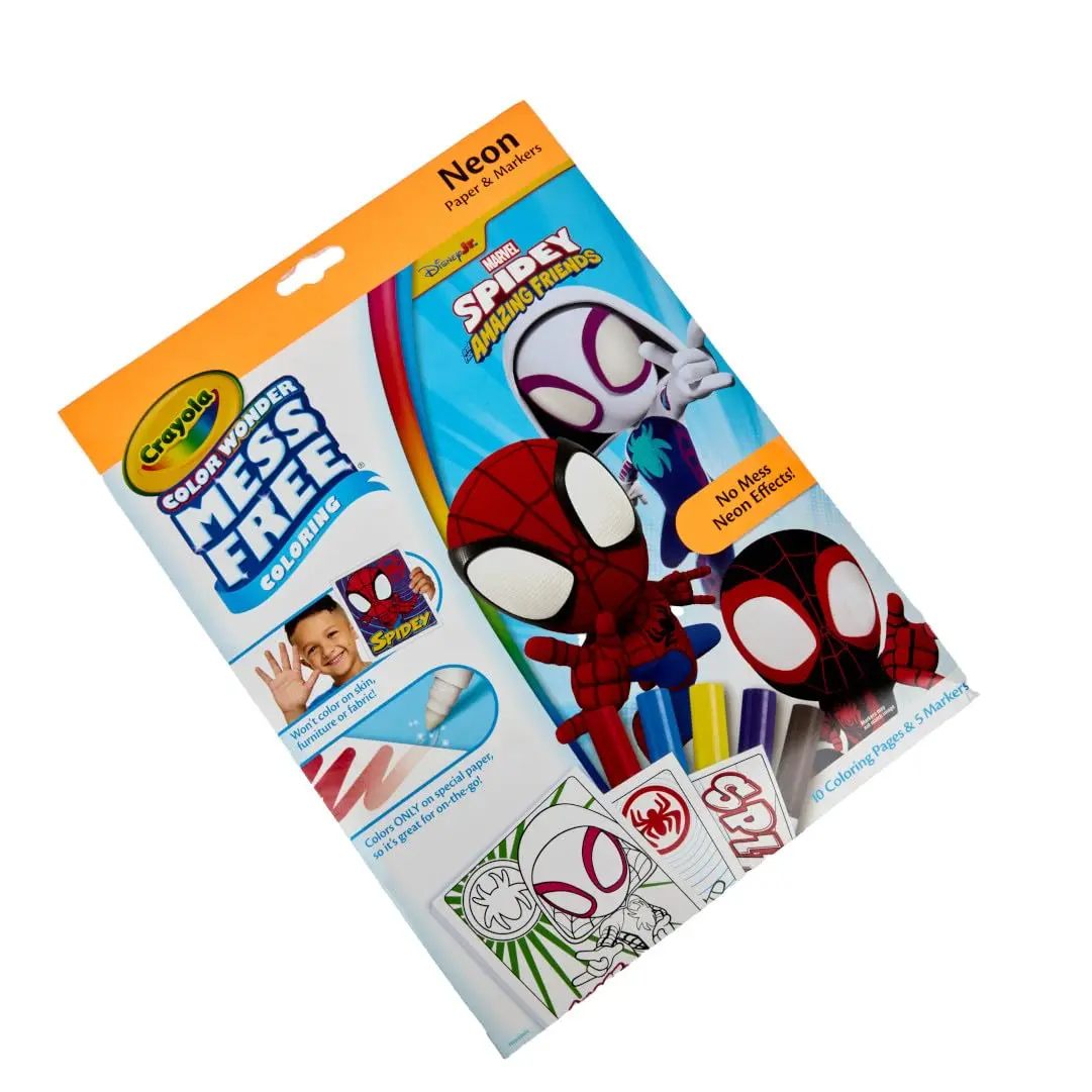Crayola Color Wonder Spidey and His Amazing Friends Neon Coloring Kit, 15 Pieces | Mess-Free Art Supplies for Toddlers - view 4