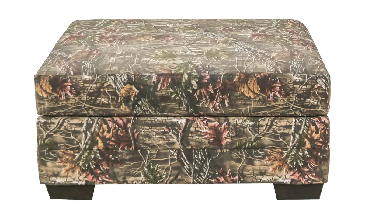 American Furniture Classics Rectangular Upholstered Ottoman 24"D x 36"W x 18"H | Camo Fabric, Plush Support - main product image