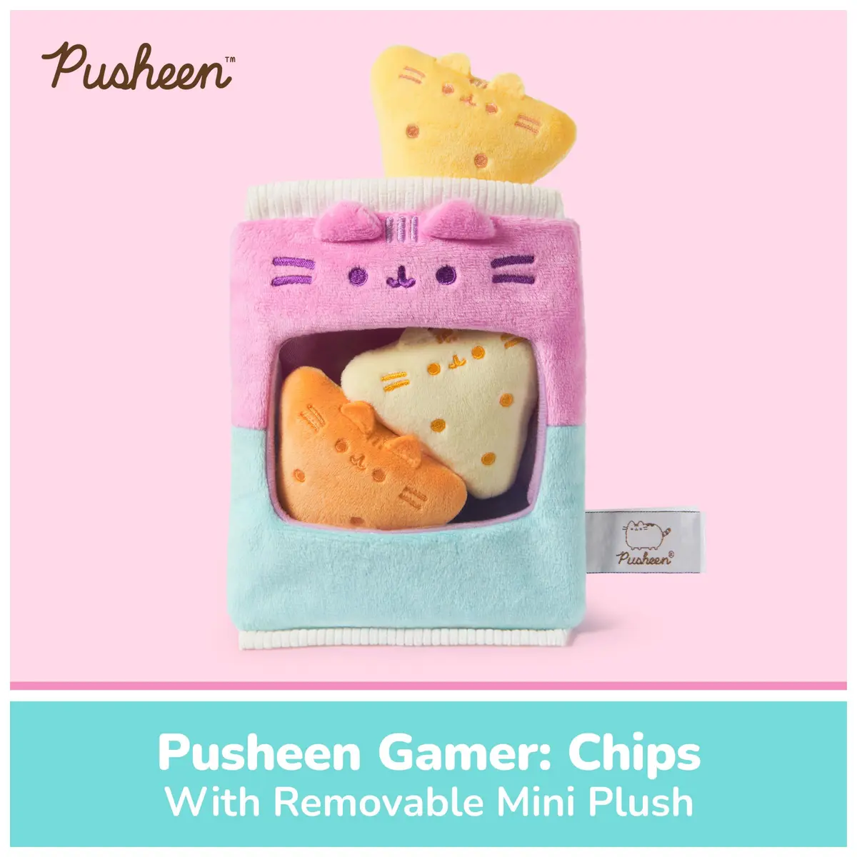 GUND Pusheen Gamer Chips with Removable Mini Plushies | 8" Soft Toy for Ages 8+ - view 2
