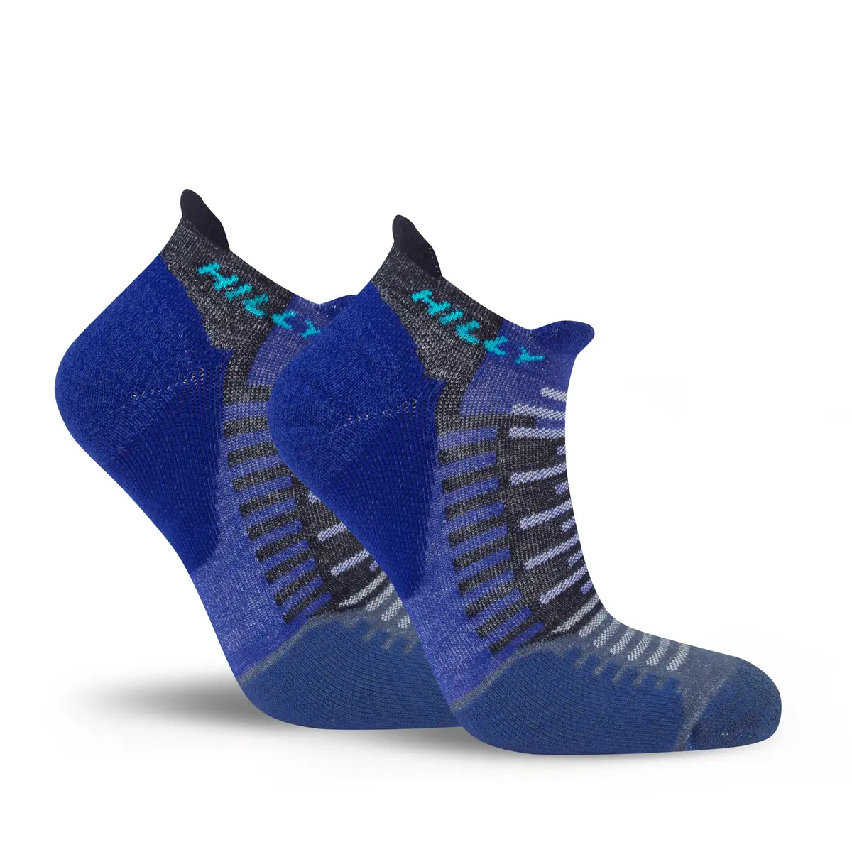 Hilly Unisex Active Socklet - Min Running Socks, Cobalt/Black, X-Large | Eco-Friendly Moisture Wicking Athletic Socks - view 2
