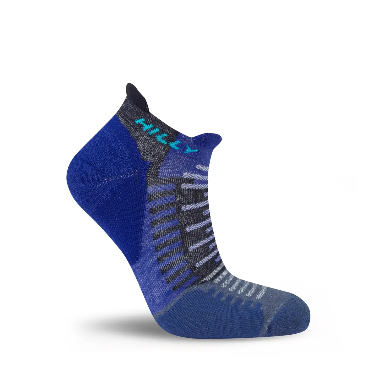 Hilly Unisex Active Socklet - Min Running Socks, Cobalt/Black, X-Large | Eco-Friendly Moisture Wicking Athletic Socks - view 3