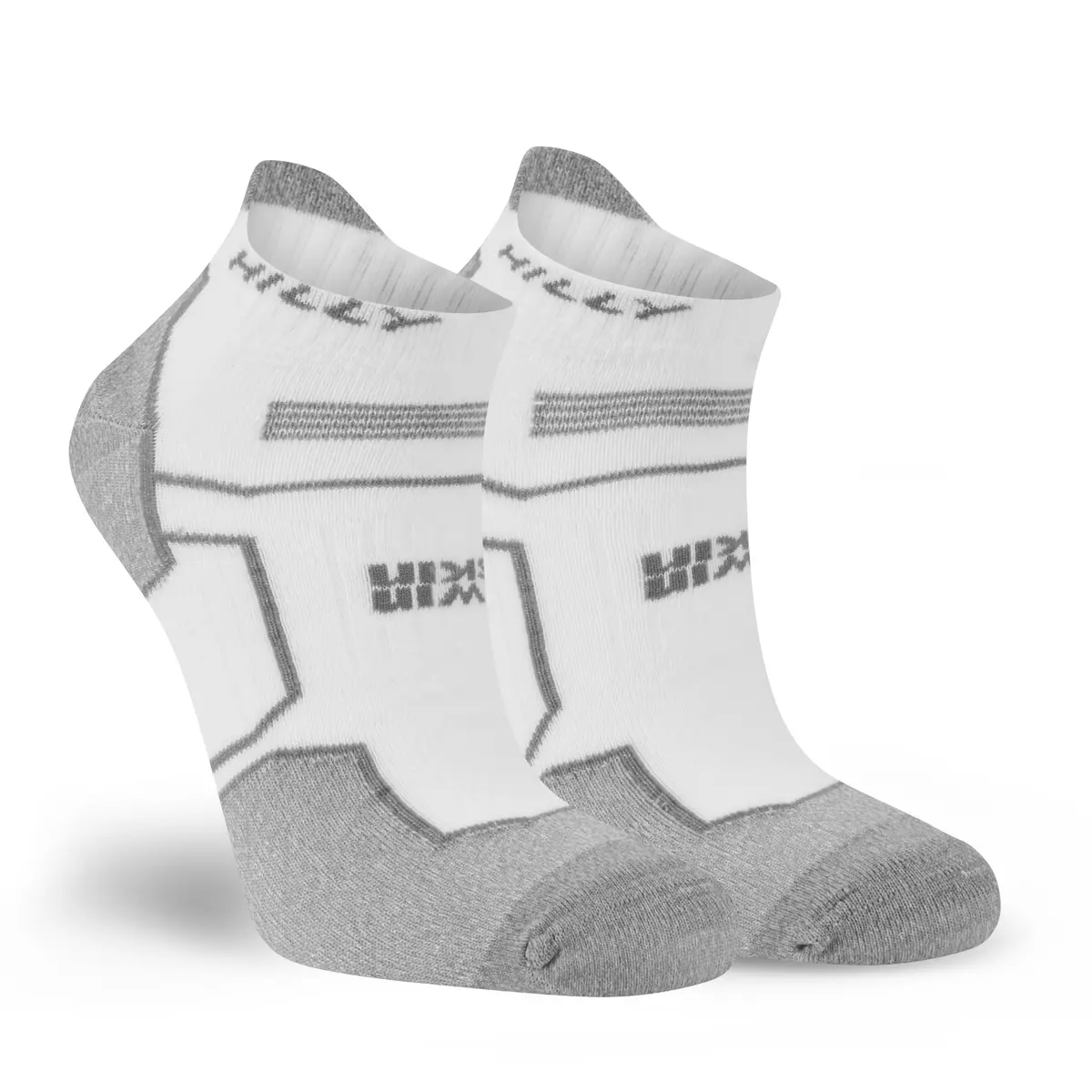 Hilly Twin Skin Socklet Running Socks - White | Blister-Free, Moisture Wicking, Ankle-High - main product image