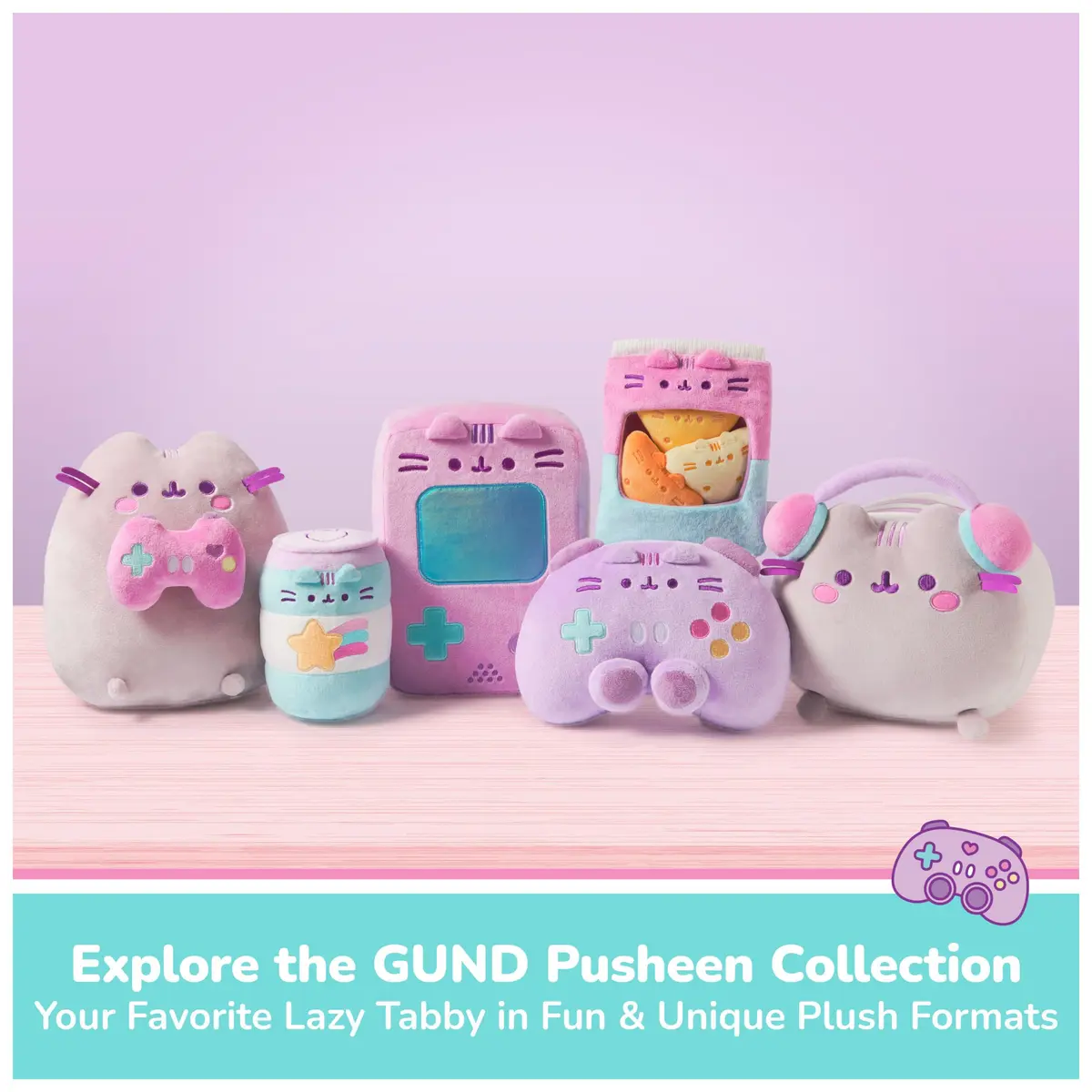 GUND Pusheen Gamer Snackable 9.5-Inch Plush Toy for Ages 8+ | Soft, Huggable, Collectible - view 7