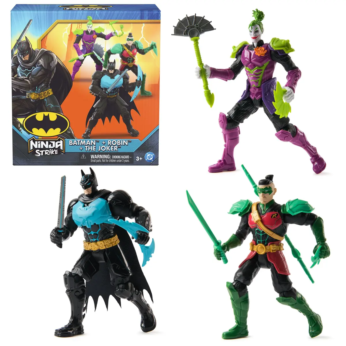 DC Comics Batman Ninja Strike 6" 3-Pack Battle Set Action Figures with Pop-Out Ninja Accessories for Kids Ages 3 & Up - main product image