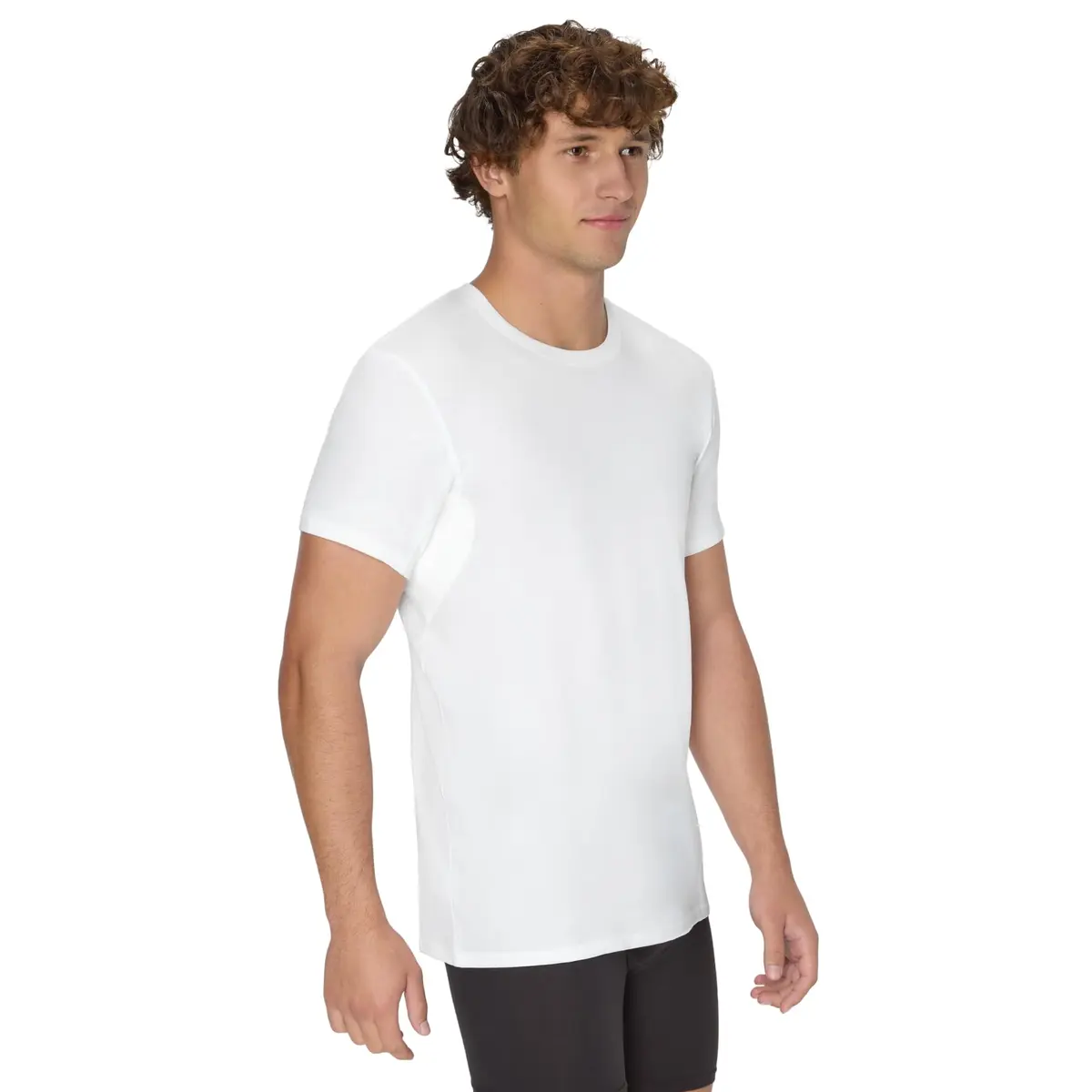 Hanes Sweat Block Undershirt Crew Neck 3-Pack | Underarm Sweat Blocking Tee for Men - view 4