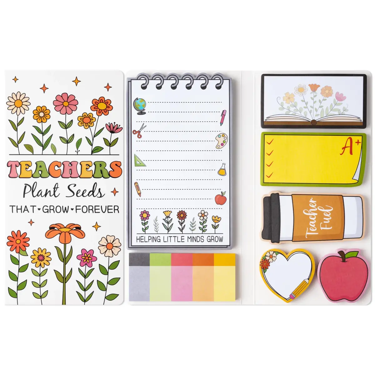 Xqumoi Retro Wildflowers Teacher Sticky Notes Set | 550 Sheets - main product image
