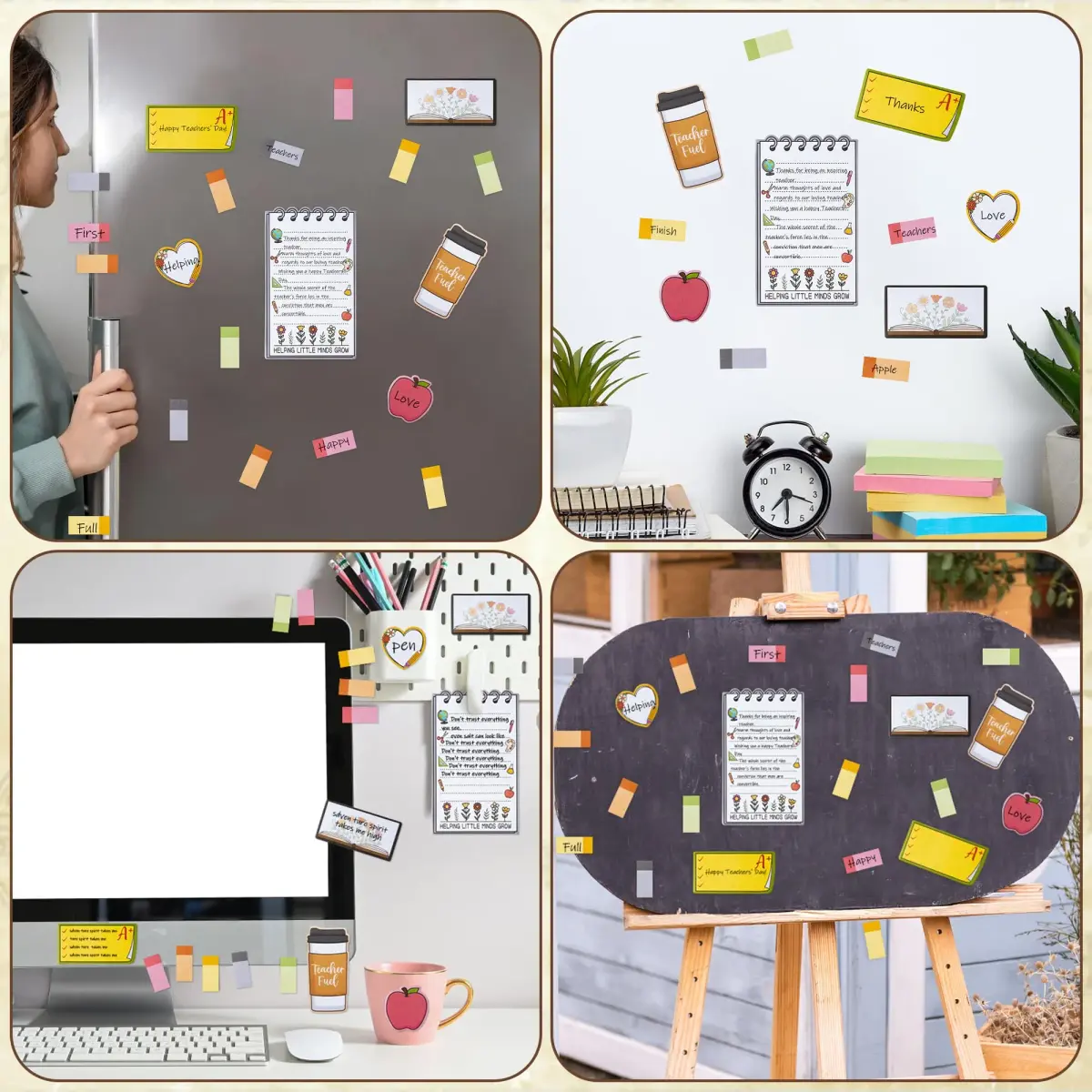 Xqumoi Retro Wildflowers Teacher Sticky Notes Set | 550 Sheets - view 6