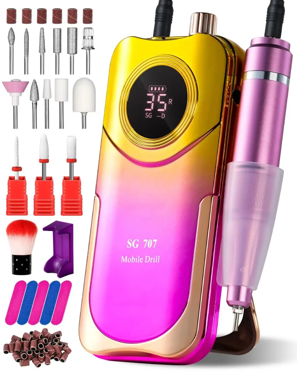 MOSKANY Professional Nail Drill Kit 35000RPM Cordless Rechargeable | 35000 RPM - main product image