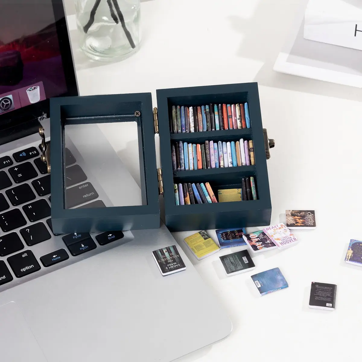 TABTAG Anxiety Bookshelf Mini Book Micro Display Stand 3.74 x 2.75 x 1.97 inches | Stress-Relief Miniature Library - view 5