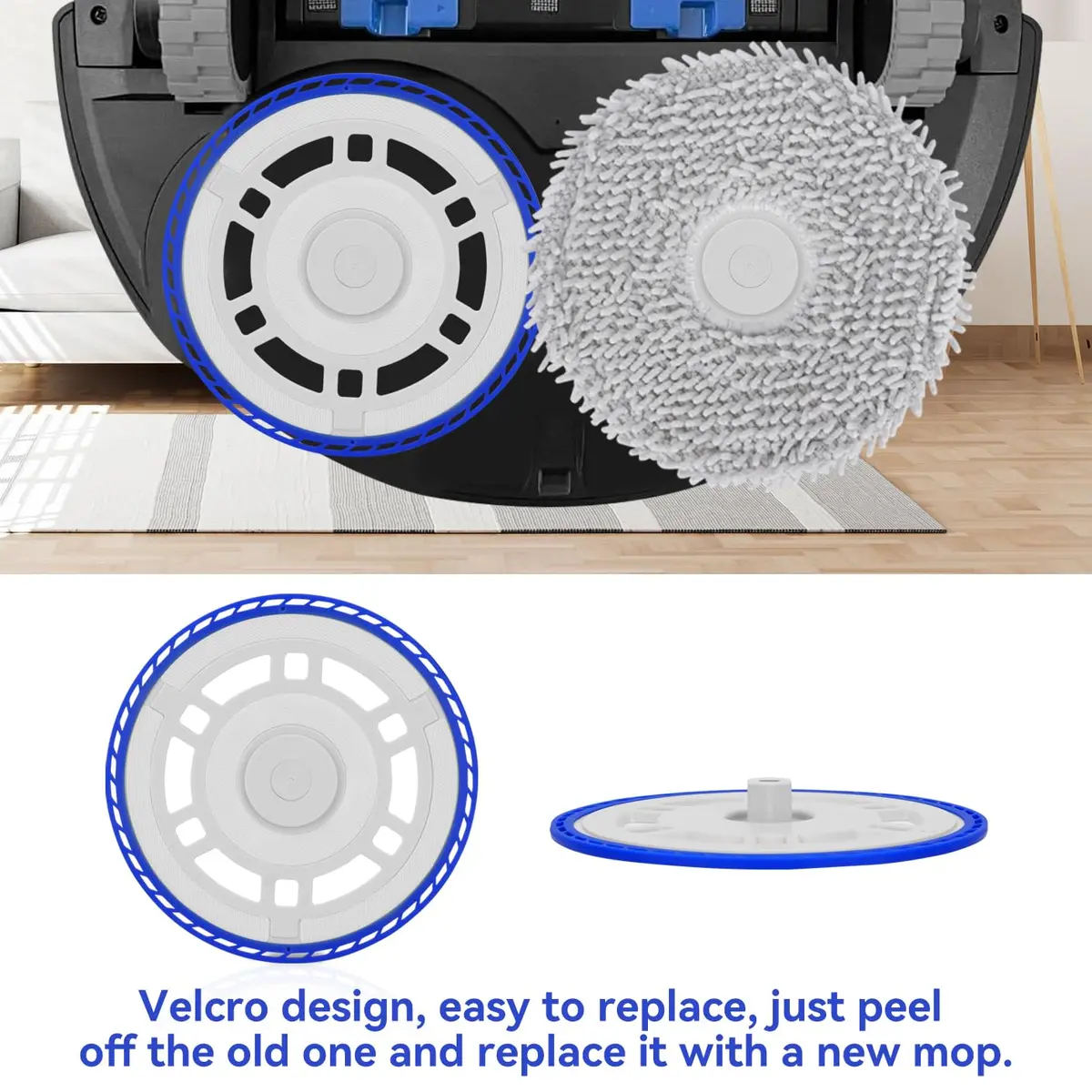 Sgizoku T30 Pad Plate - 2 Pack | Vacuum Cleaner Mop Pad Holder Replacement for Ecovacs Deebot T30 Series & Yeedi M12 Pro+ - view 4