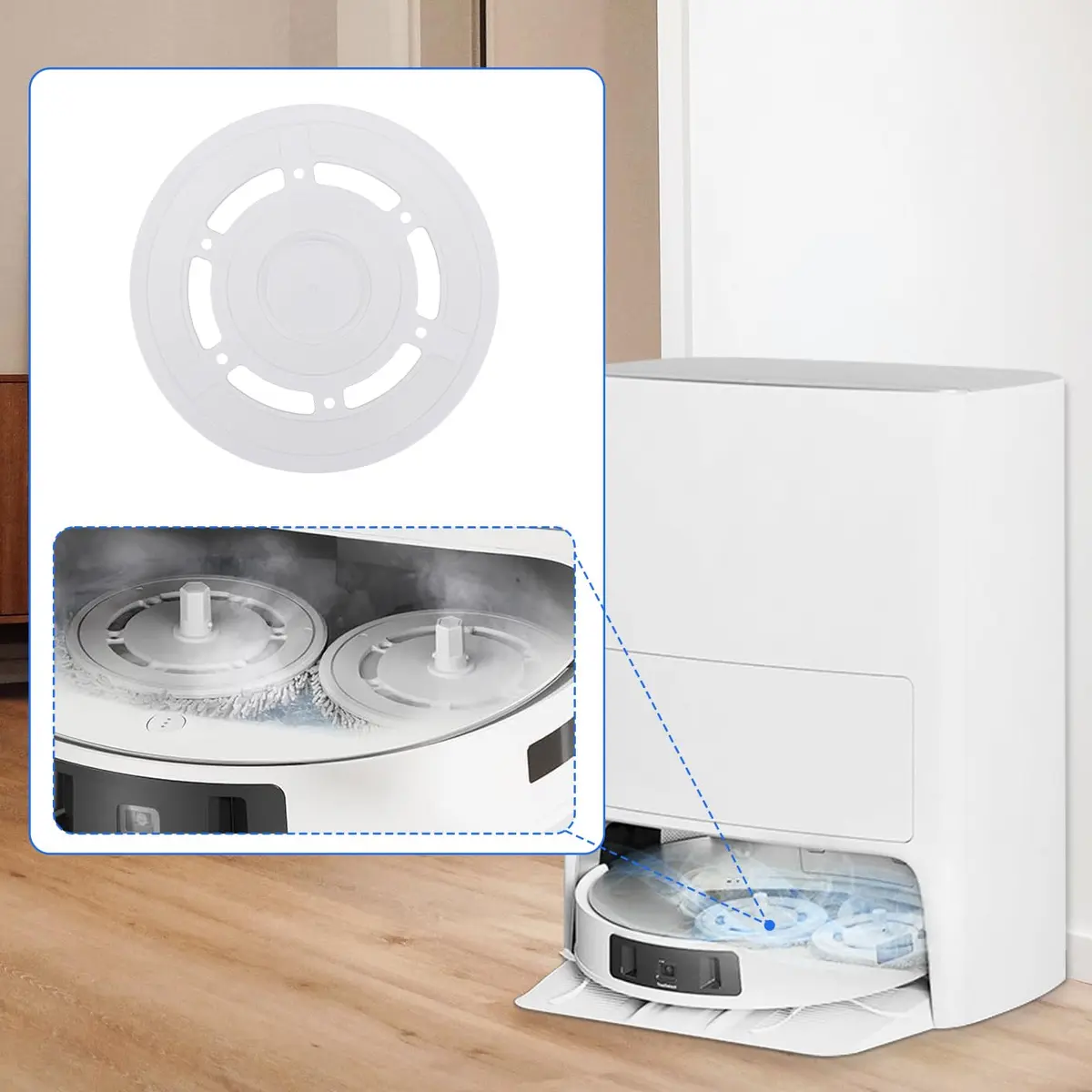 Sgizoku Mop Pad Plate Holder for Ecovacs Deebot T20 Omni/Pro/Max - 2 Pack - view 5