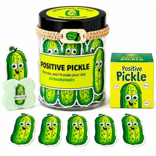 DEARMINE Emotional Support Pickle Jar with 60 Affirmation Cards, Pickle Gifts - main product image