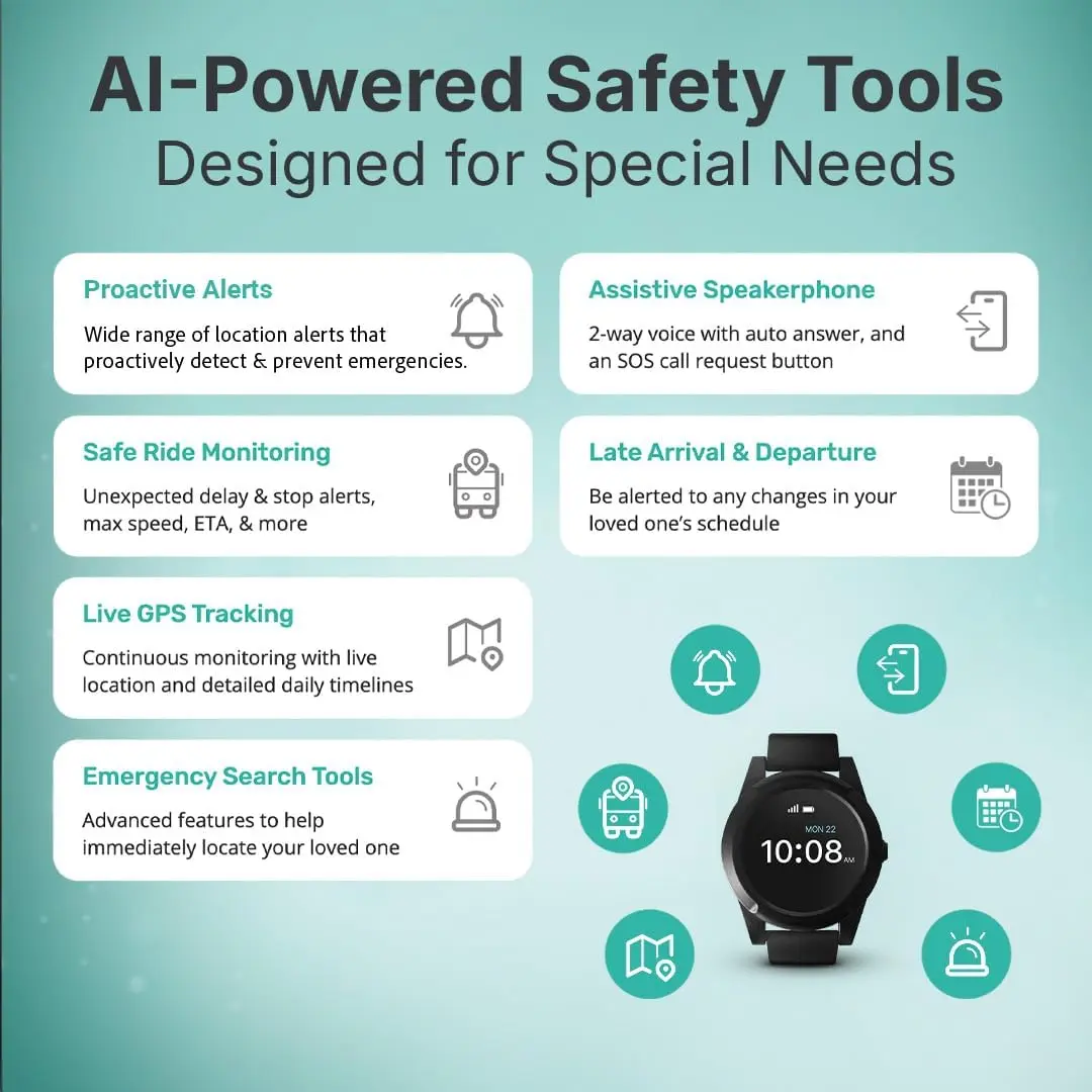 AngelSense GPS Watch for Teens & Elderly - Autism, Special Needs, Dementia | Real-Time Tracking & Safety - view 11