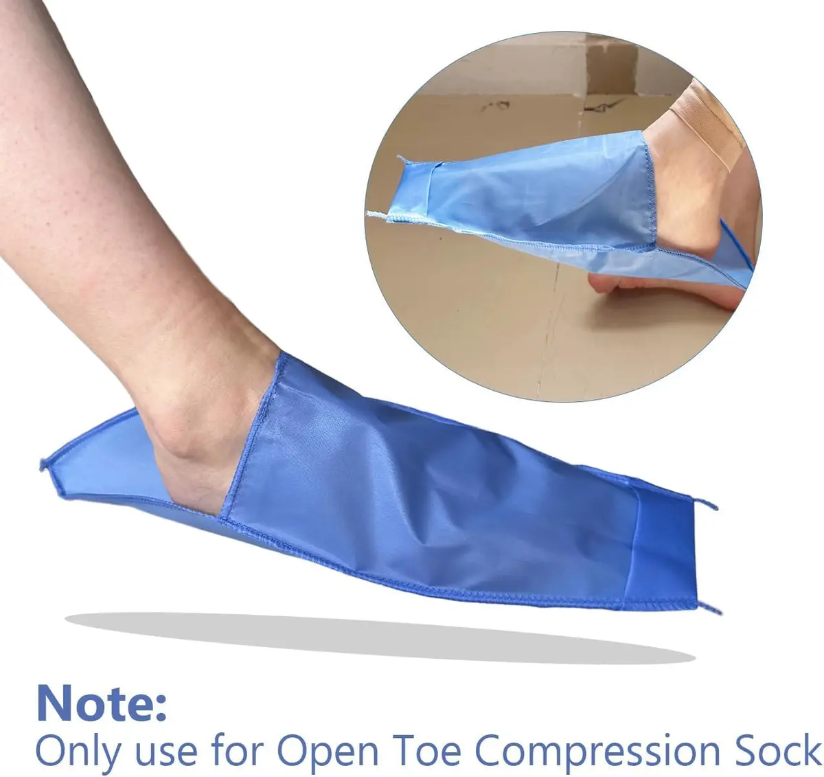 MUROCEA Open Toe Compression Sock Aid for Easy Slide - Slip Stocking Applicator for Elderly, Disabled, Pregnant, 2 Pcs (Blue) - view 5