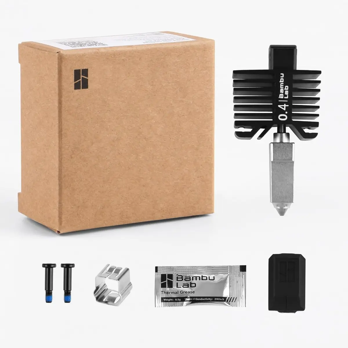 COMTREE Hardened Steel Nozzle Assembly Hotend Kit 0.4mm for Bambu LAB X1/P1 Series (156 g) - main product image